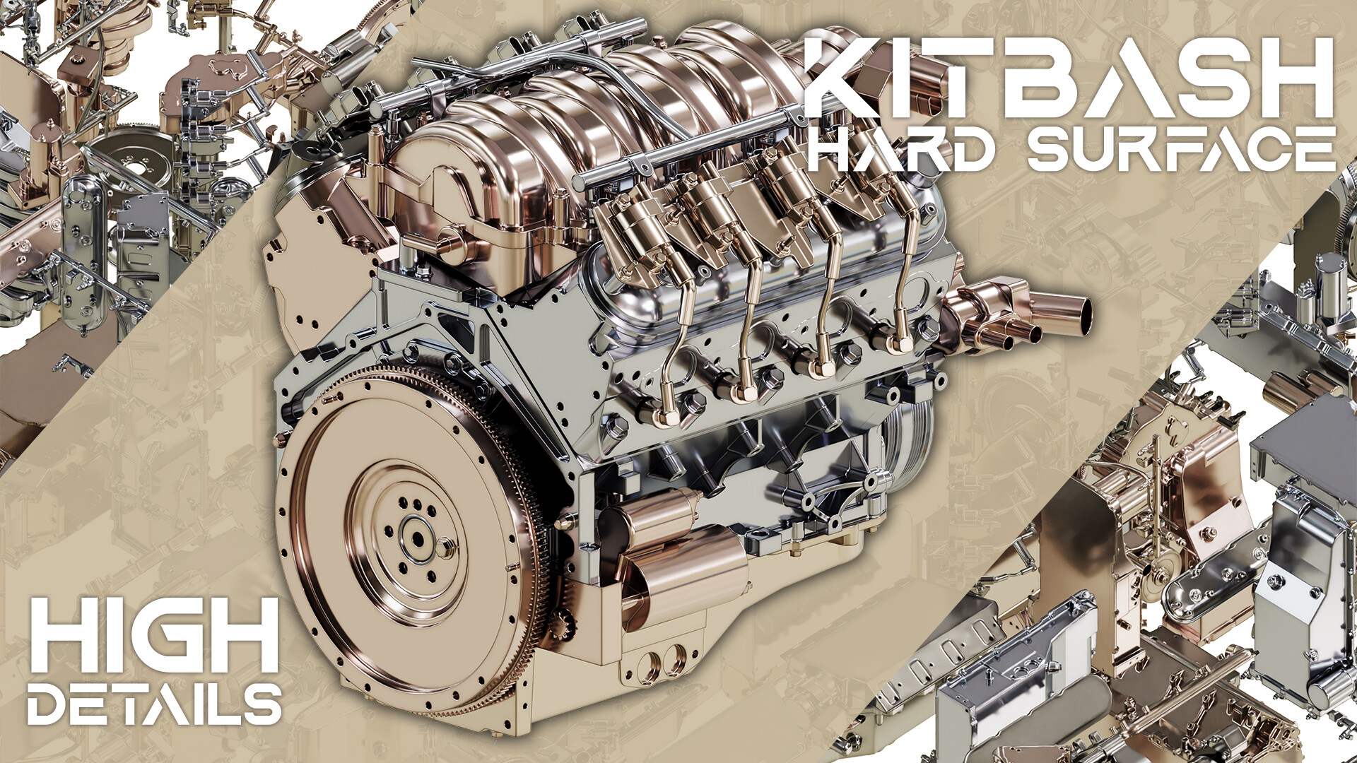 ArtStation - HARD SURFACE KITBASH - Engine Kit