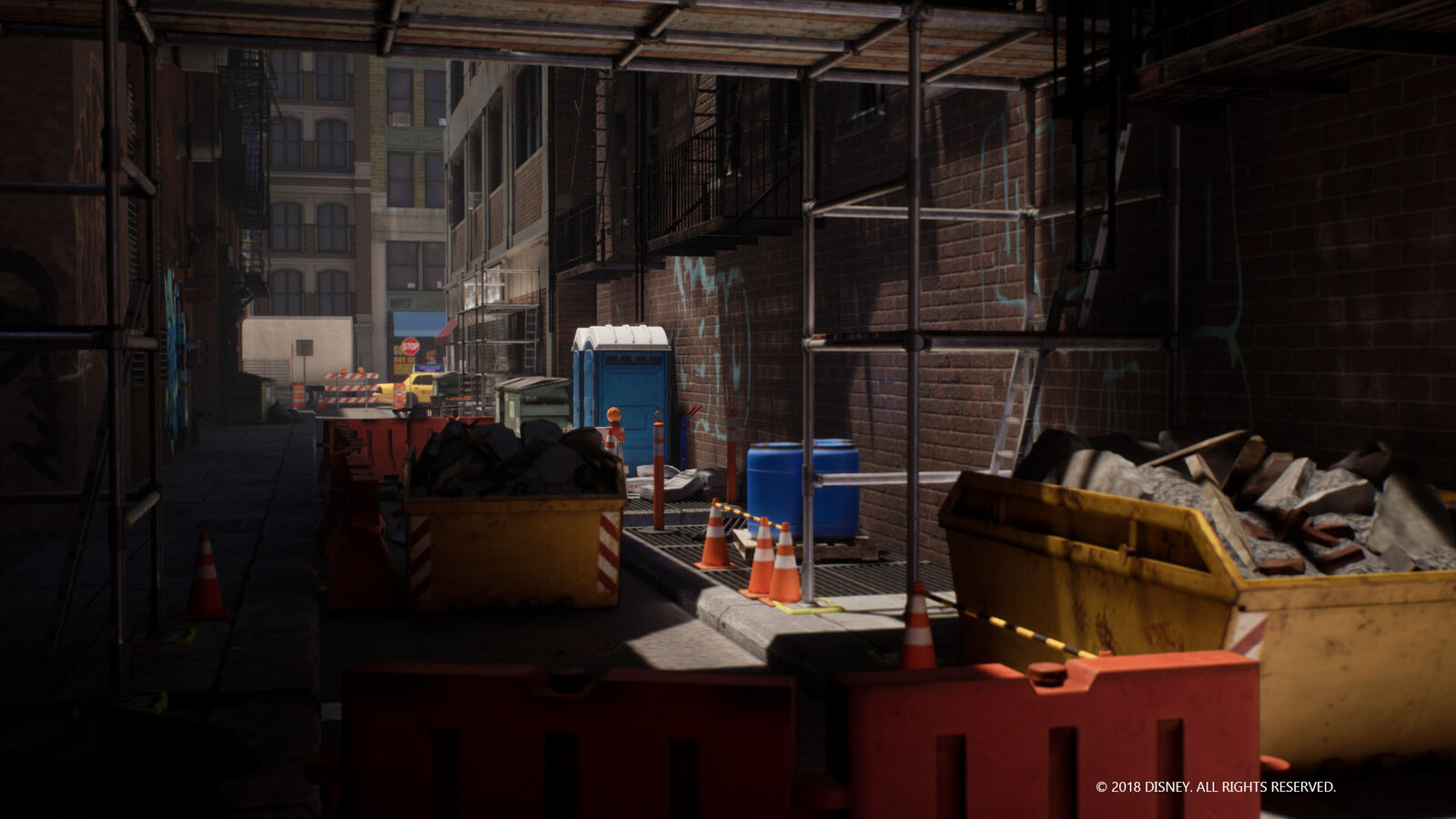 Creation and integration of various props and buildings