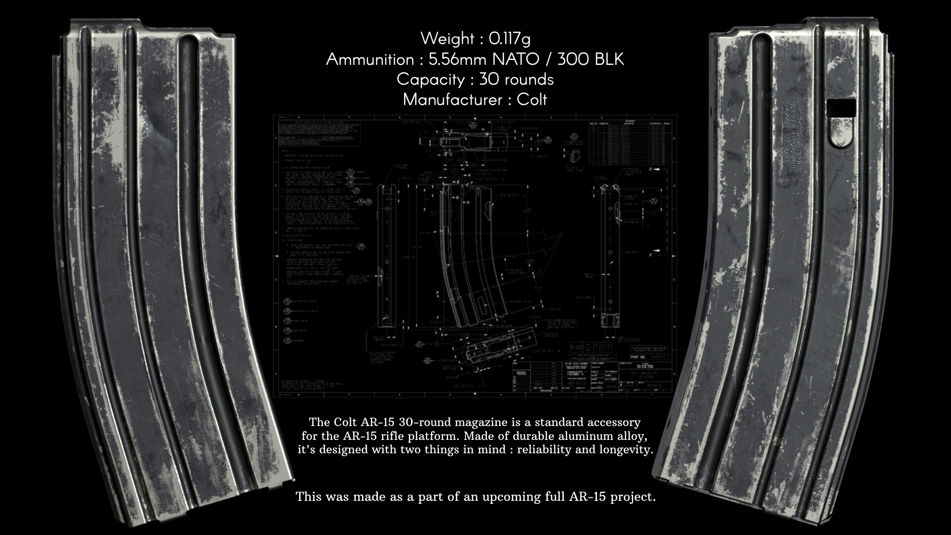 COLT AR-15 223/556 - 10/30 Round Magazine - Aluminum - Gray