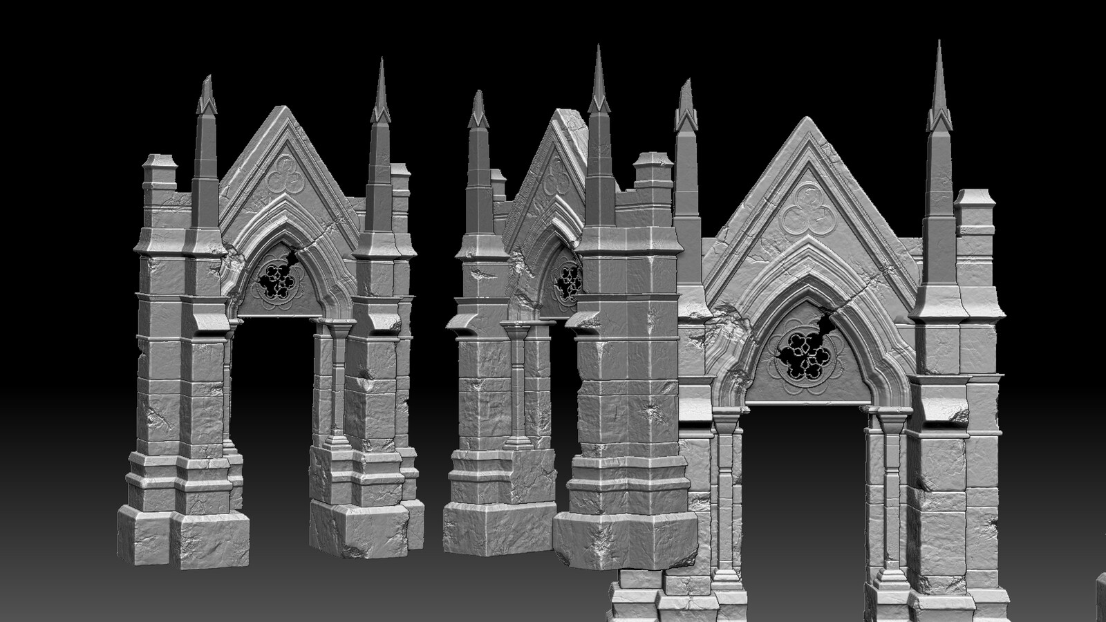 Sculpting of the crypt.