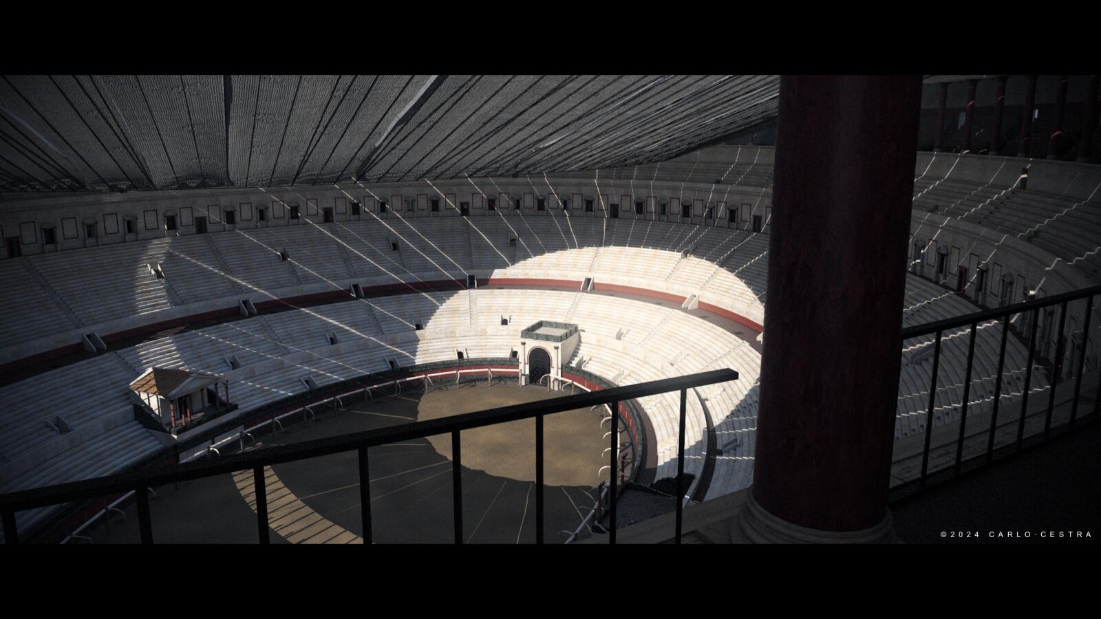 Last floor view with "velarium"