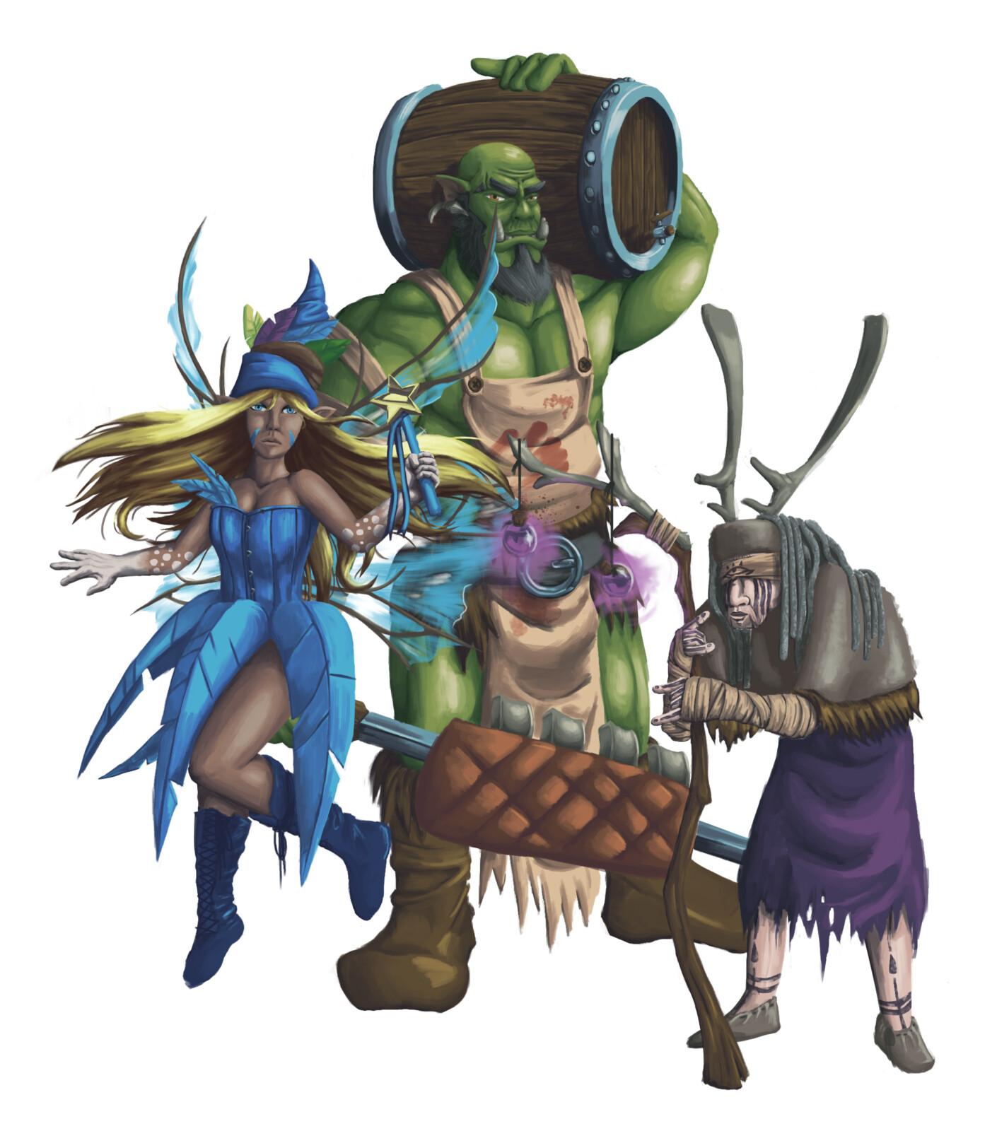 For this job, I designed three whole characters in high fidelity and gave them each a space in which they would be best suited, per the client's demands.