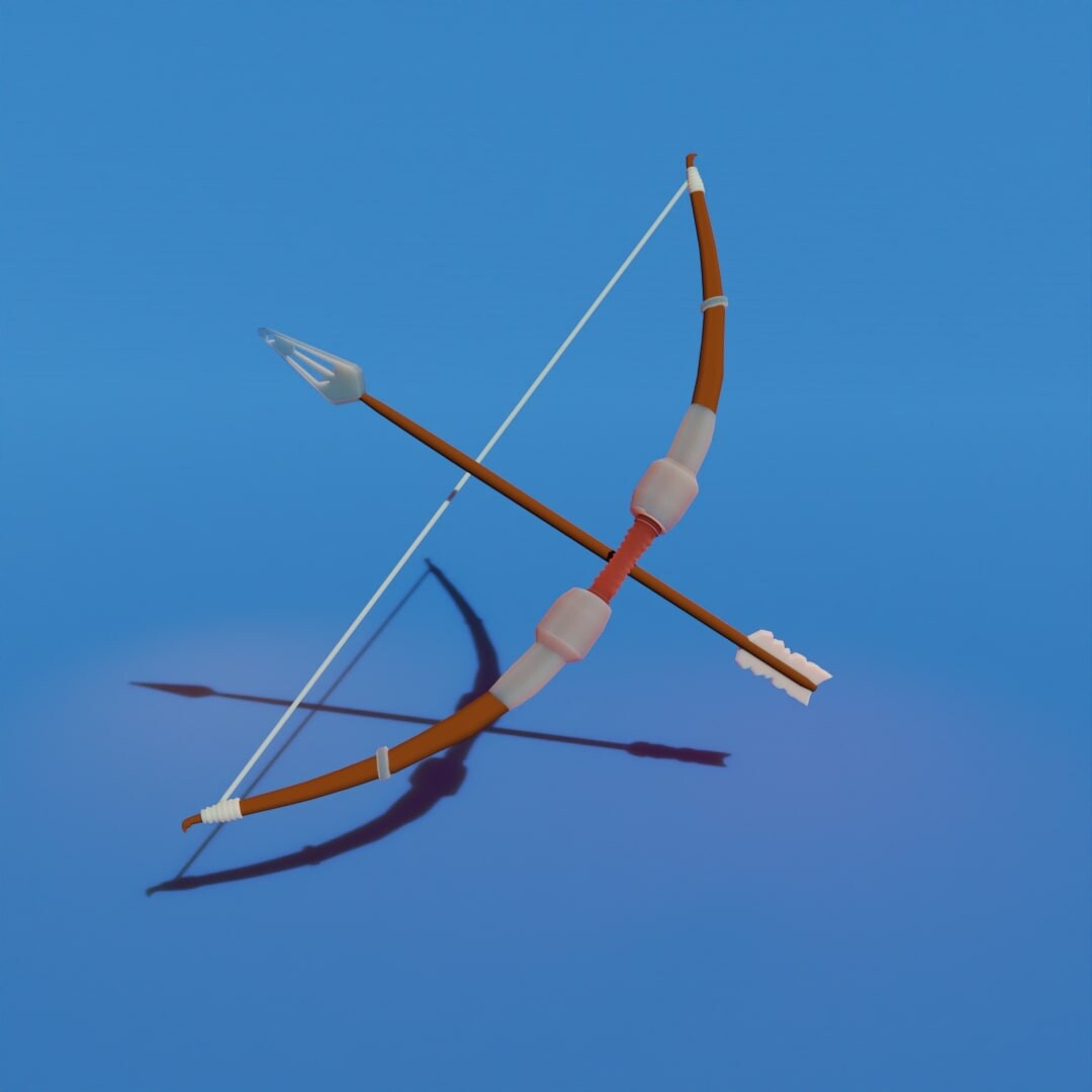 ArtStation - Bow with Arrow (low-poly)