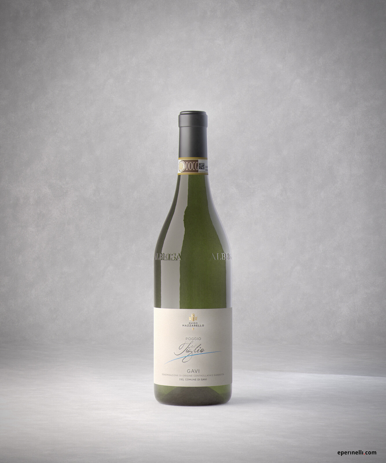 Wine bottle and label, Gavi
