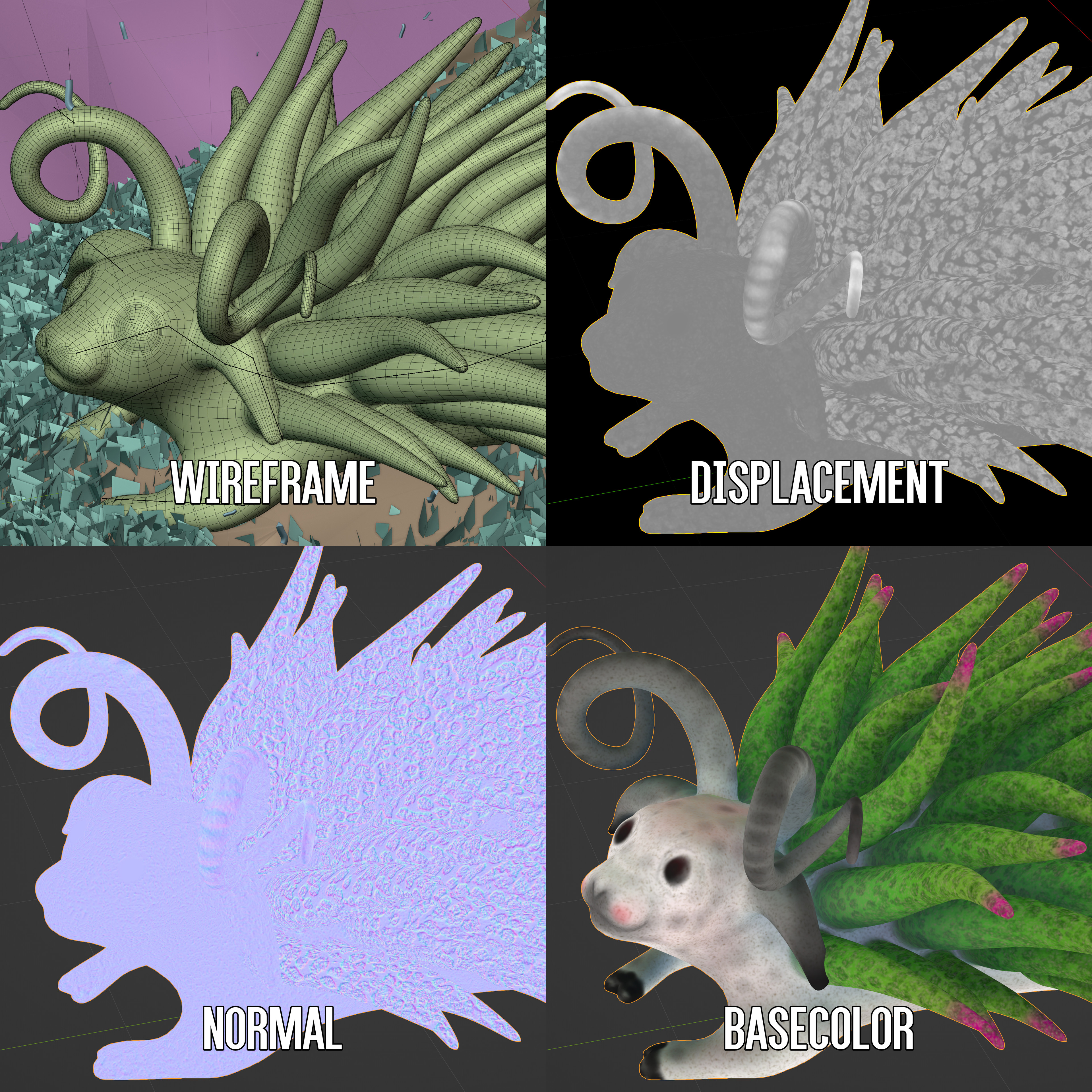 Wireframe and Textures