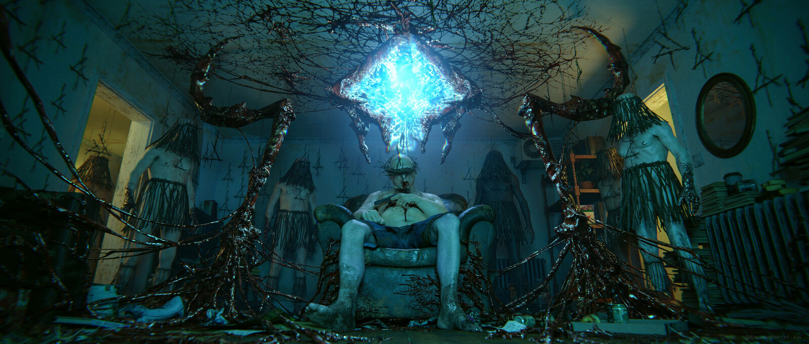 "Magushalak calls to us from the void. Its smell is pungent, suffocating."
