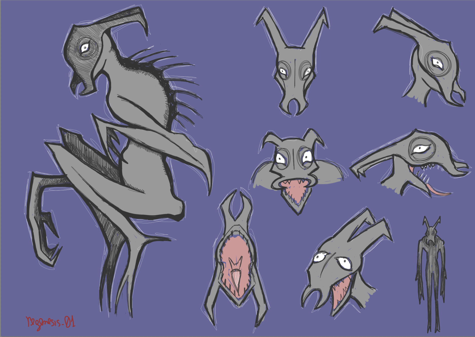 ArtStation - The bug face - character design