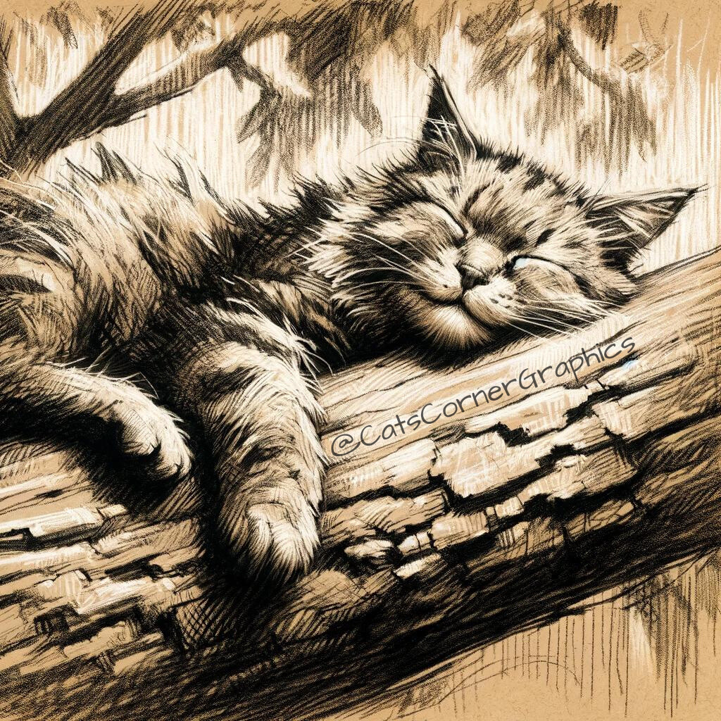 ArtStation - Sepia Cat Nap