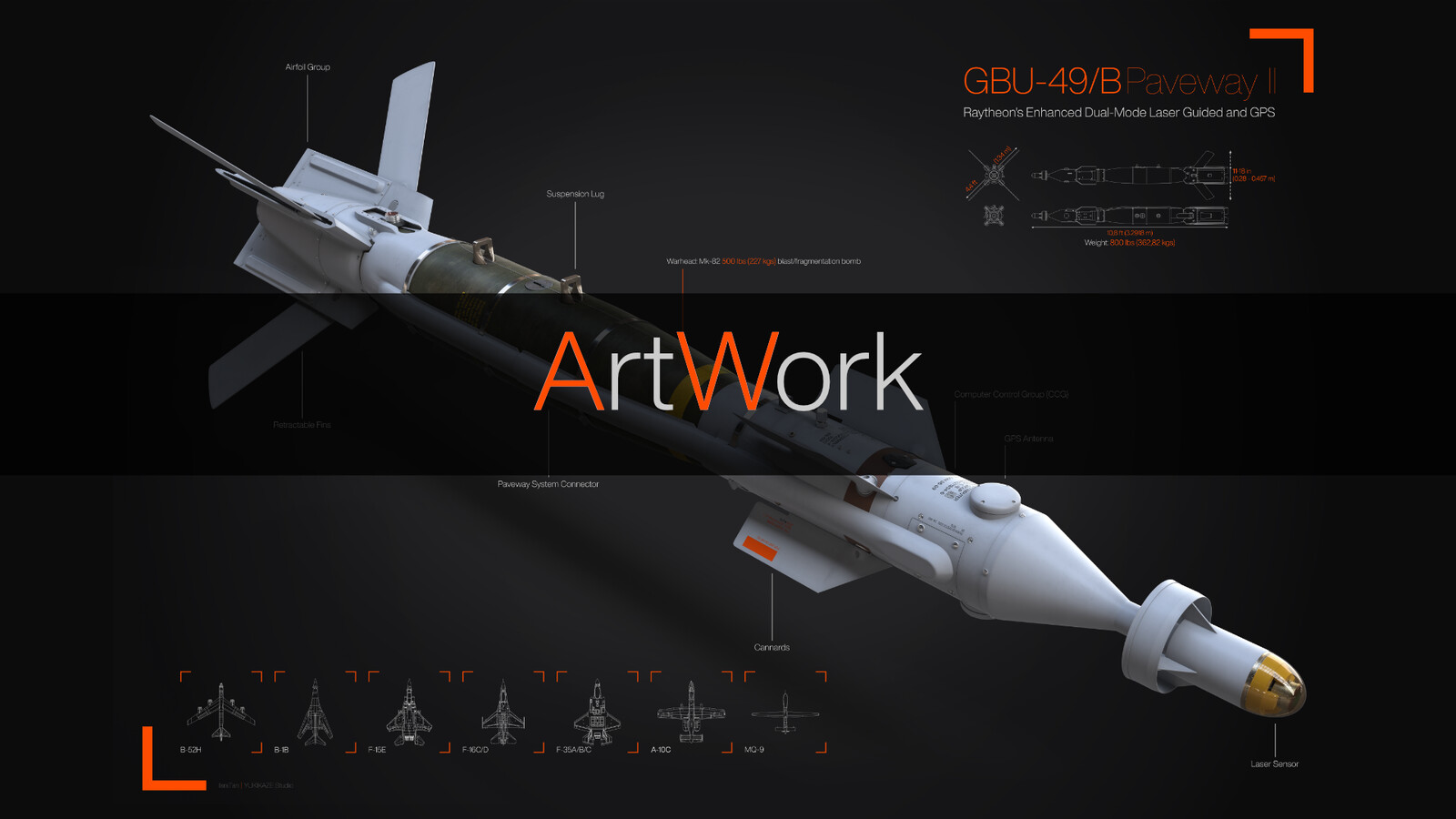 GBU-49/B Paveway II (Print Landscape ver.)