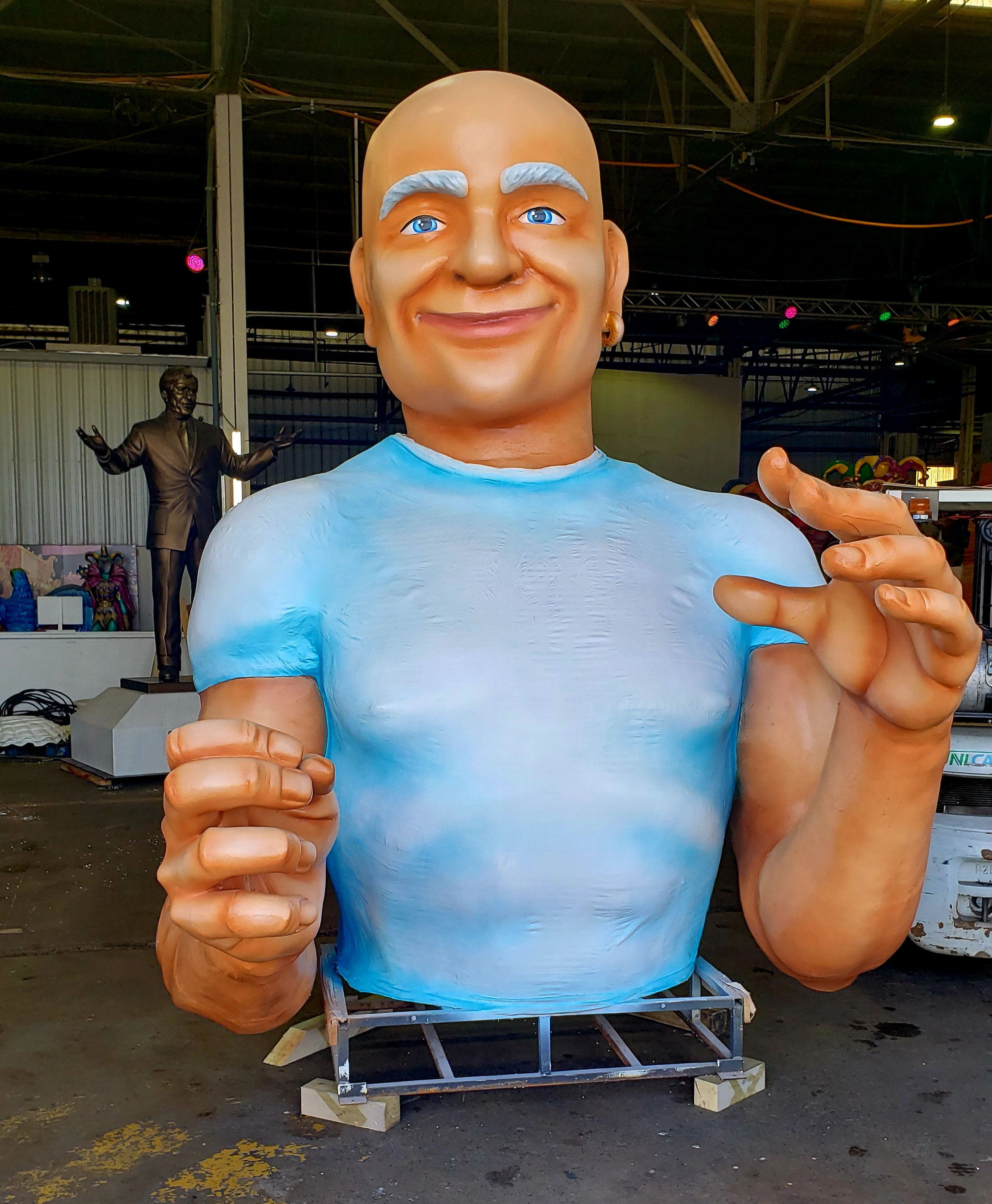 Finished prop ready to be mounted on a float.
