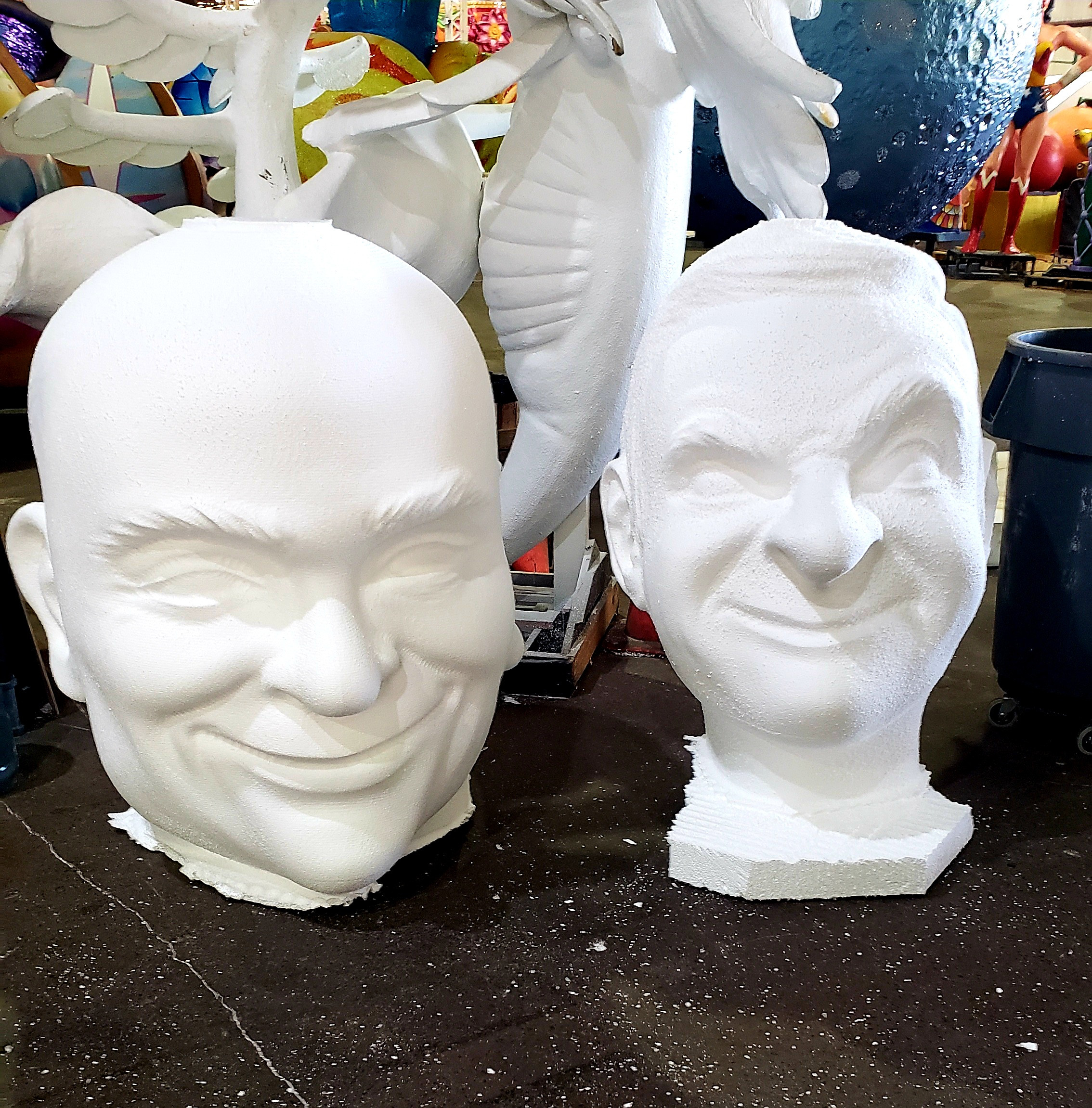 Carved out of foam using a 5-axis Kuka arm robot. Fresh off the rotary table.