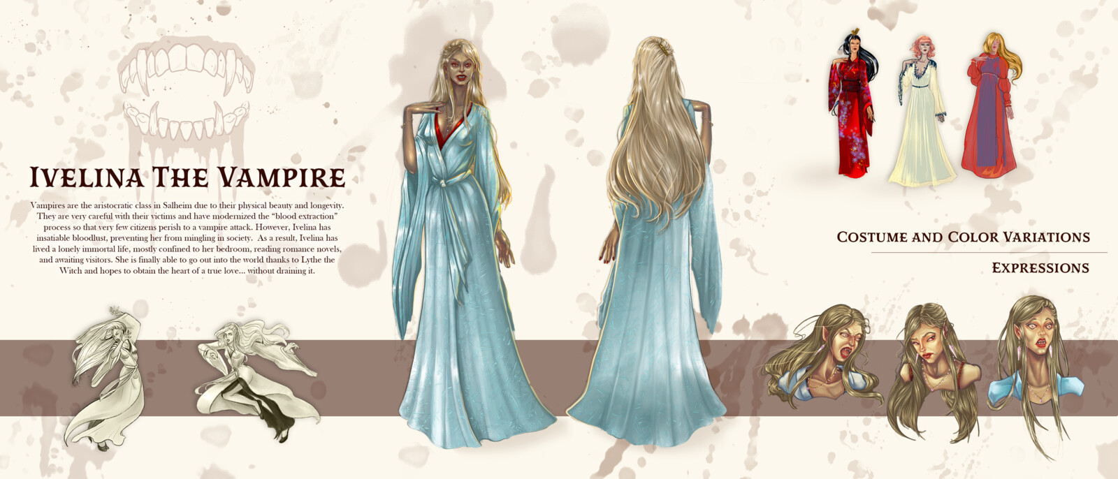 Ivelina the Vampire Character Concept