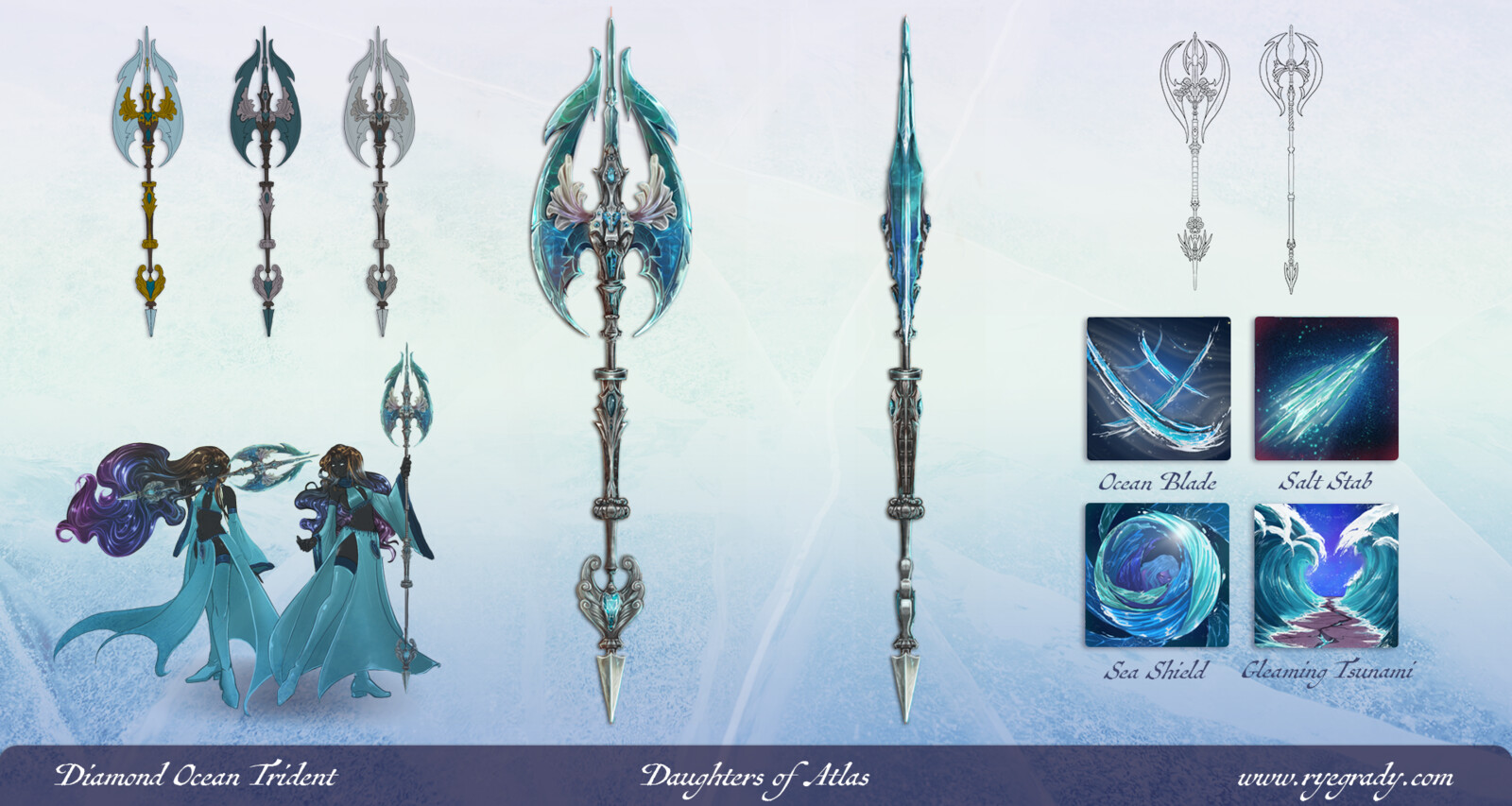Atlantean Crystal Trident