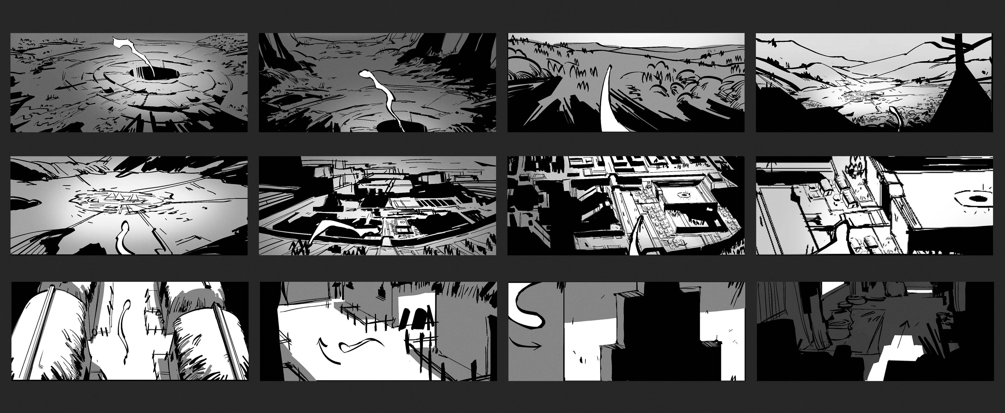 Cinematic Storyboards for VFX Team