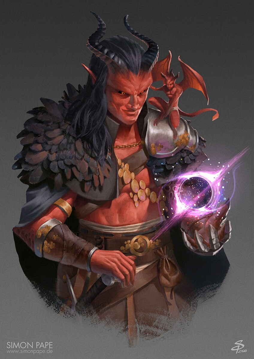 Dark Red Tiefling