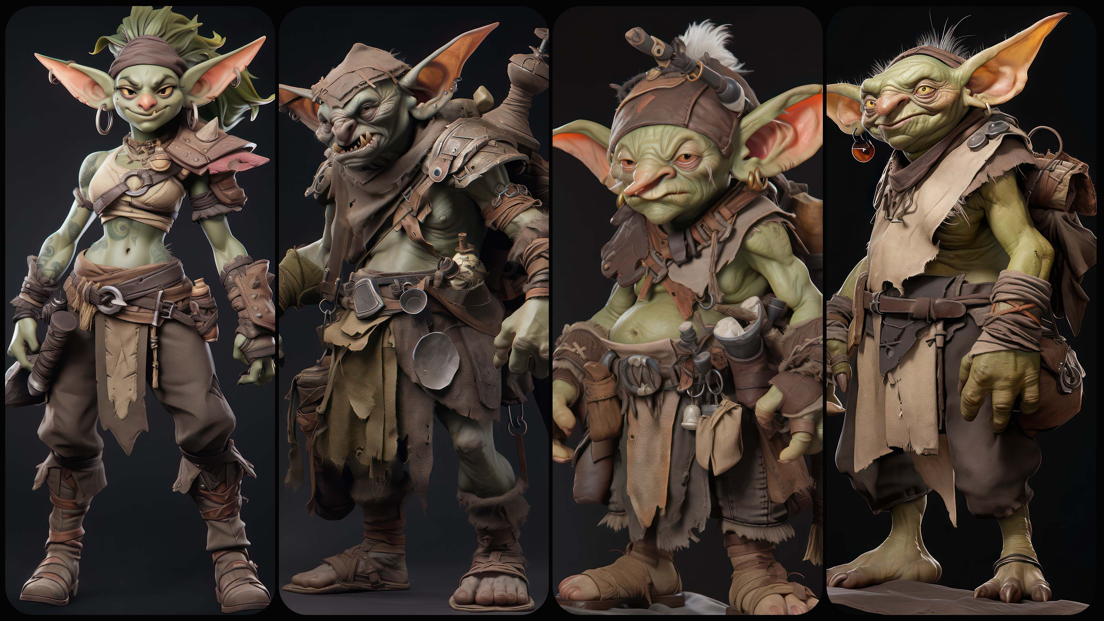 Ferial Studio - 🔹270 Goblin - Stylized Character Reference Image Pack v.73  |4K|