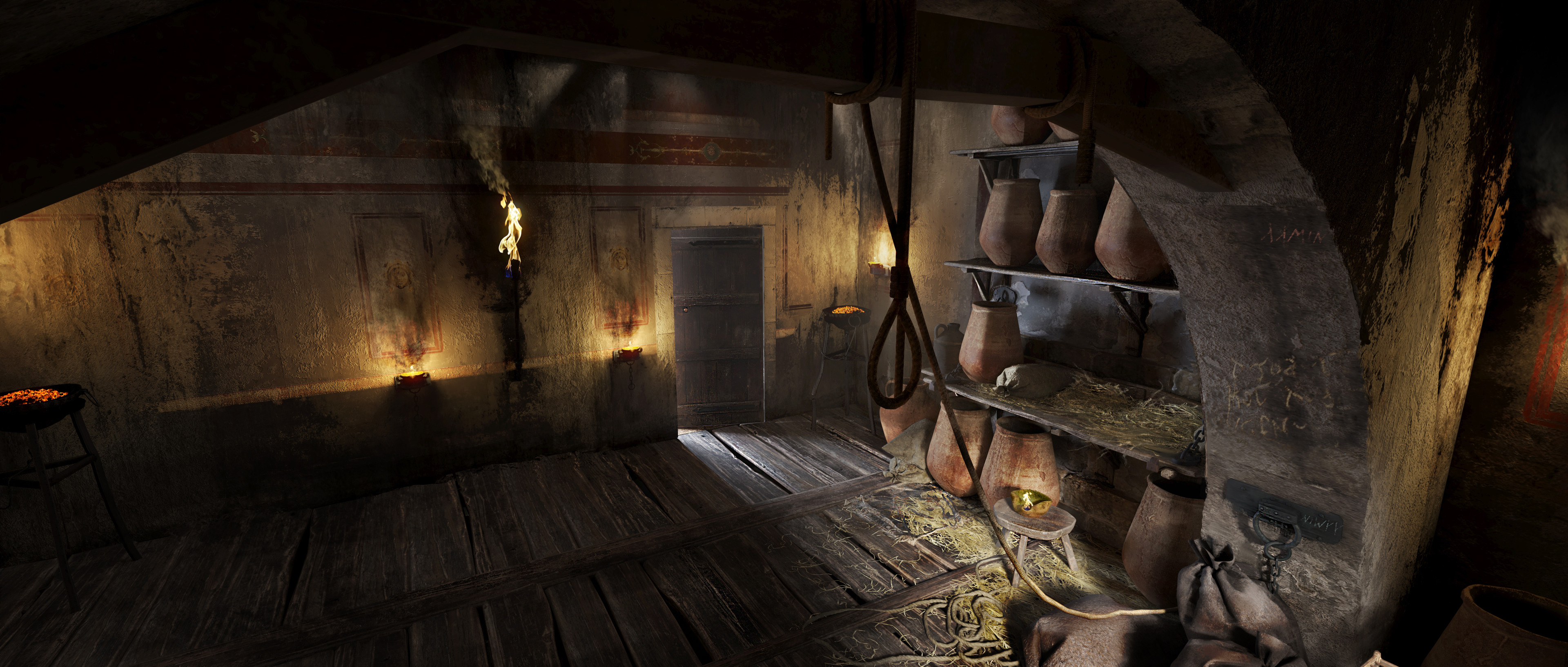 Storage room next to the stairway