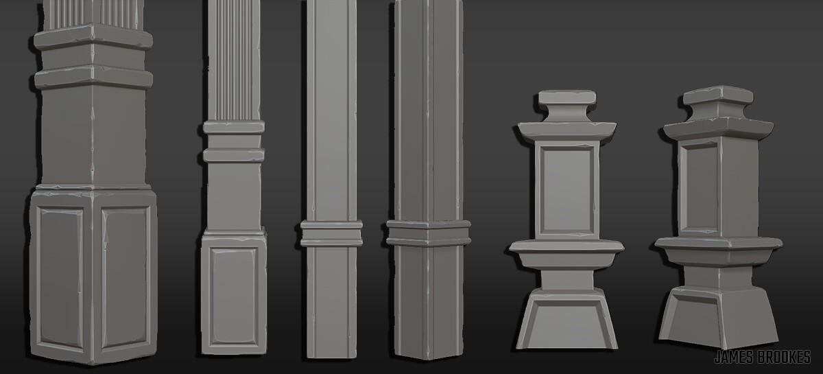 Pillars and Balusters in Zbrush 