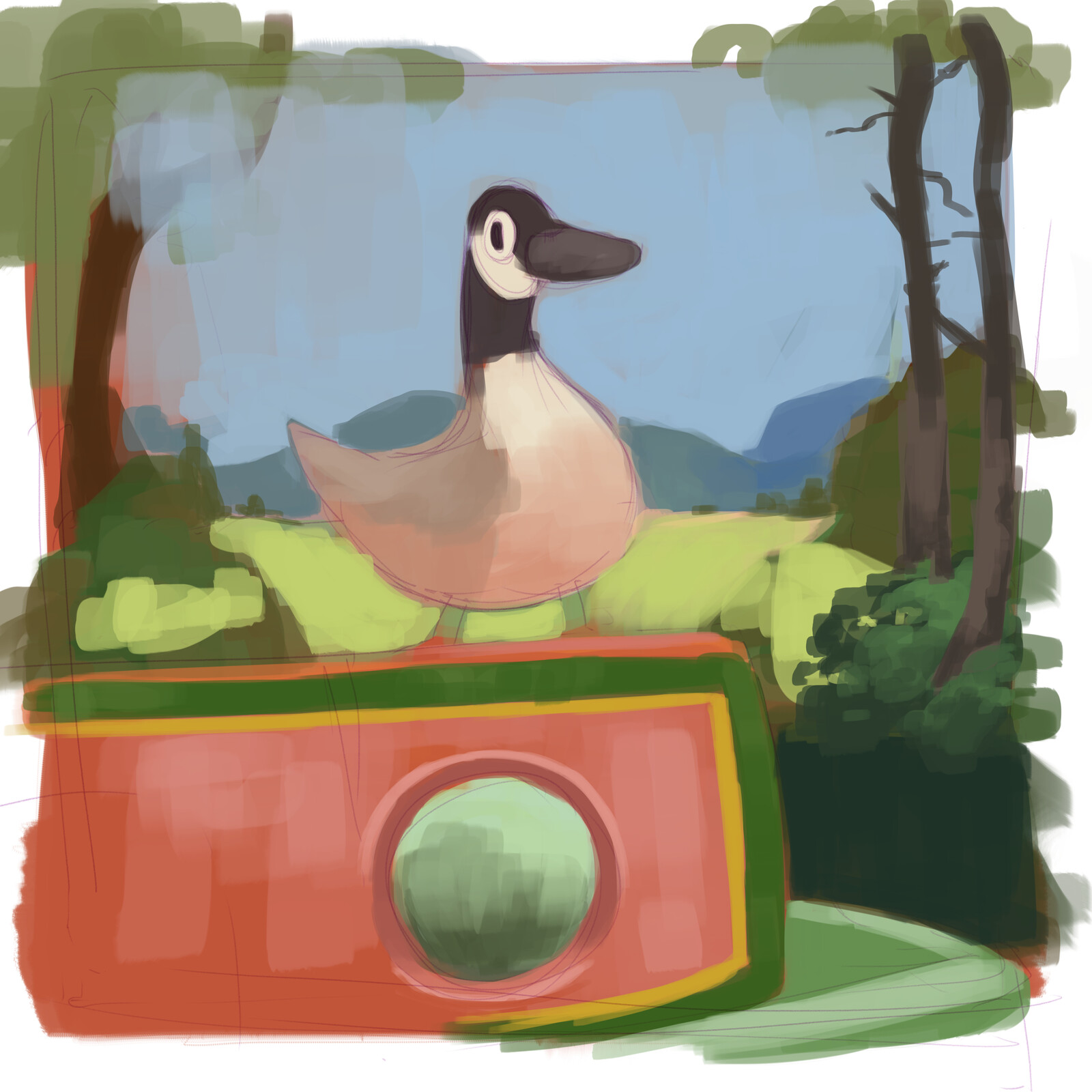 Early underpainting