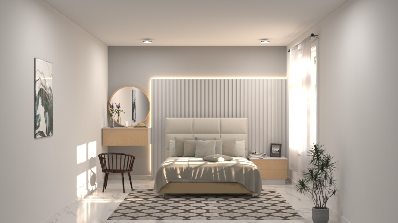 ArtStation - BEDROOM INTERIOR MODELING