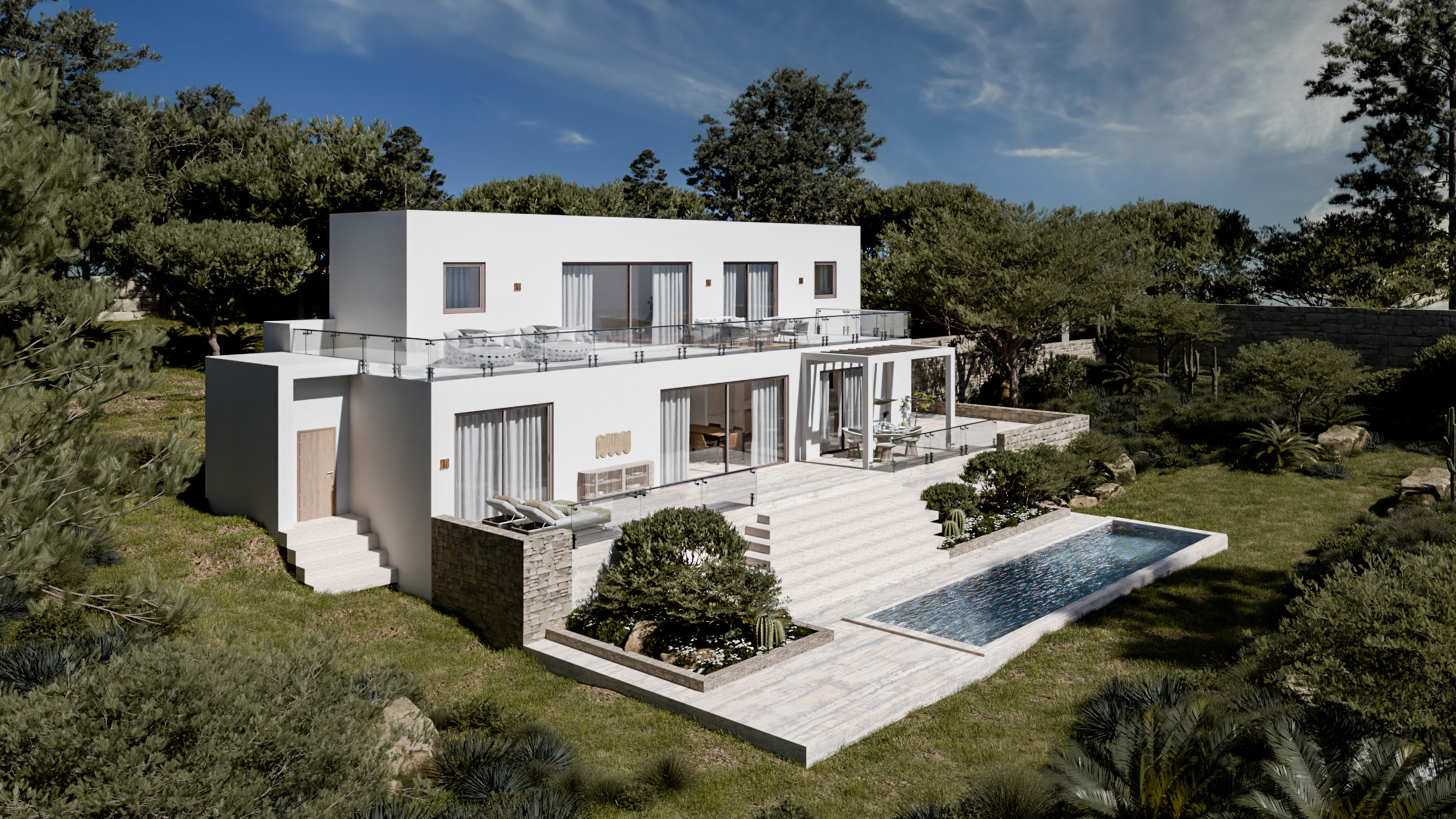 Large villa, left shot.