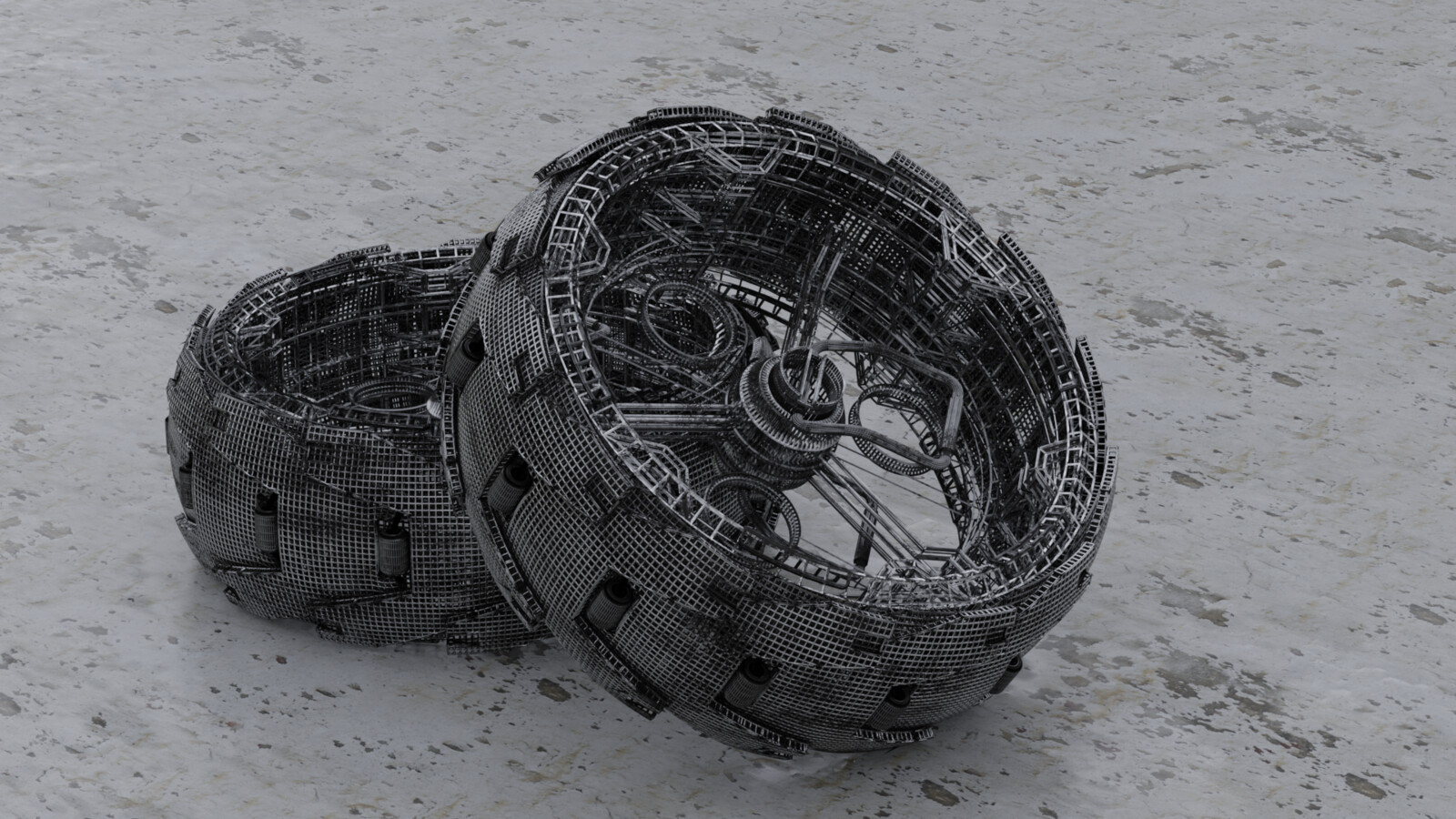 Wheels texturing concept (wireframe)