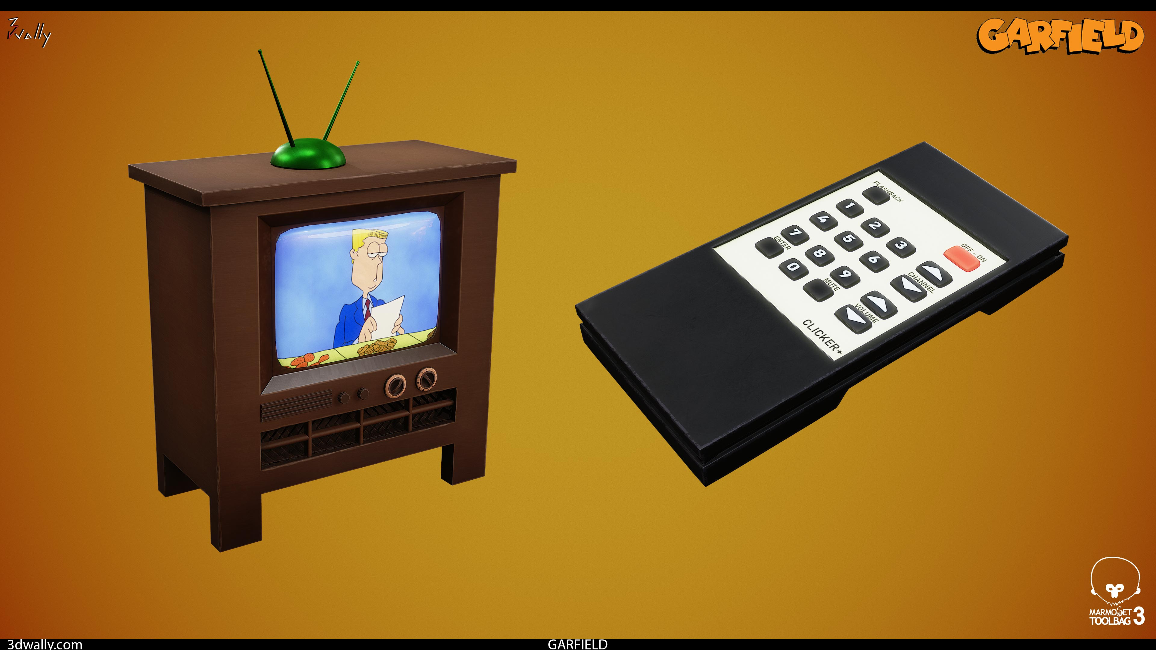 Garfield TV and remote