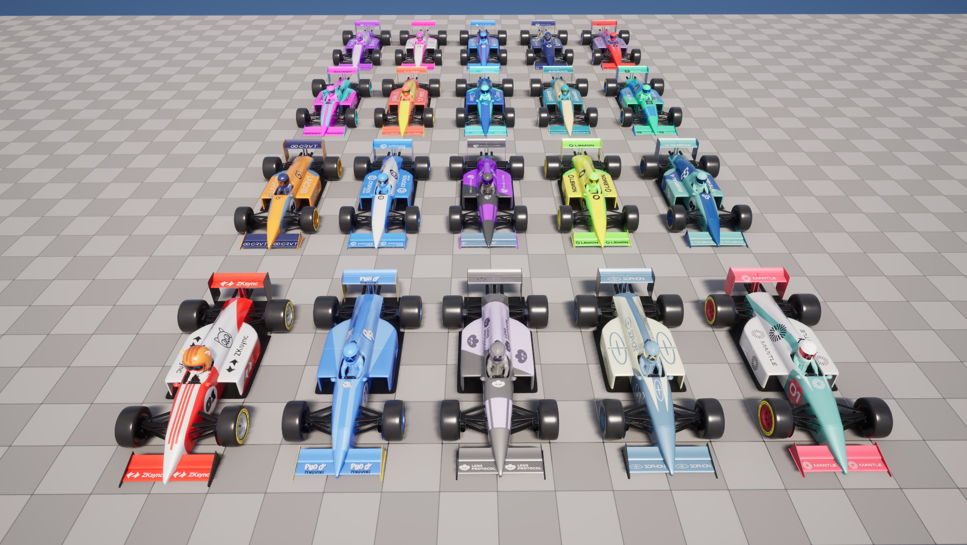 Early Testing: Prelim Car Liveries and Decal System