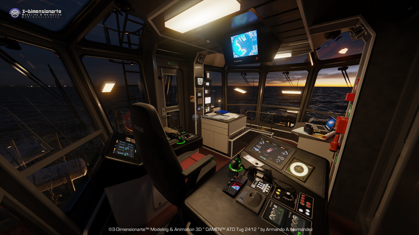 Wheelhouse with Lights ON