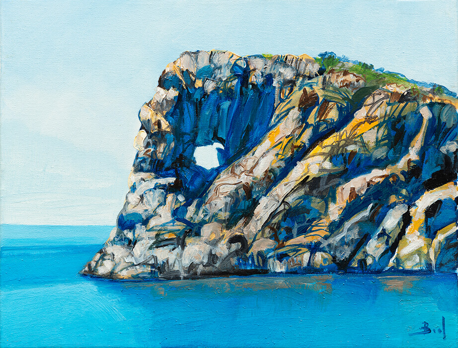 "Sa Foradada" (1). 27x35 cm. Oil on canvas.