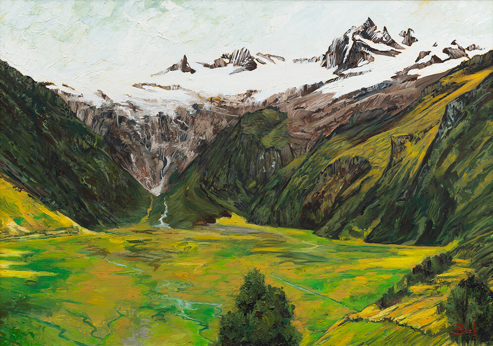 "Jancapampa". Andes peruanos. 50x70cm. Oil on cardboard.