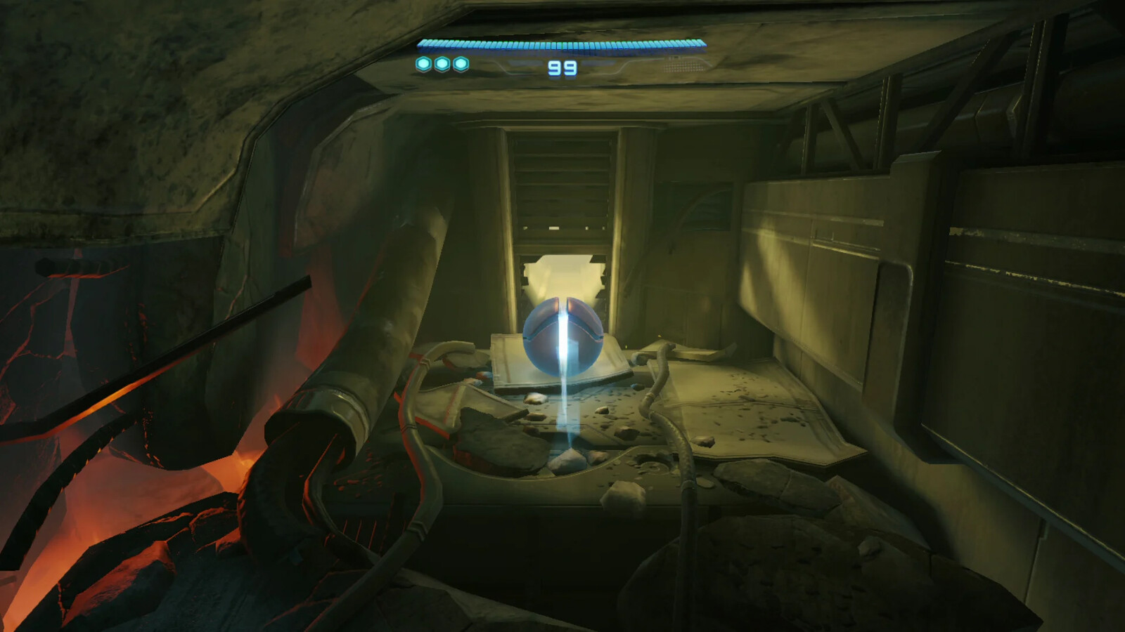 A shot of the Morph Ball HUD. 