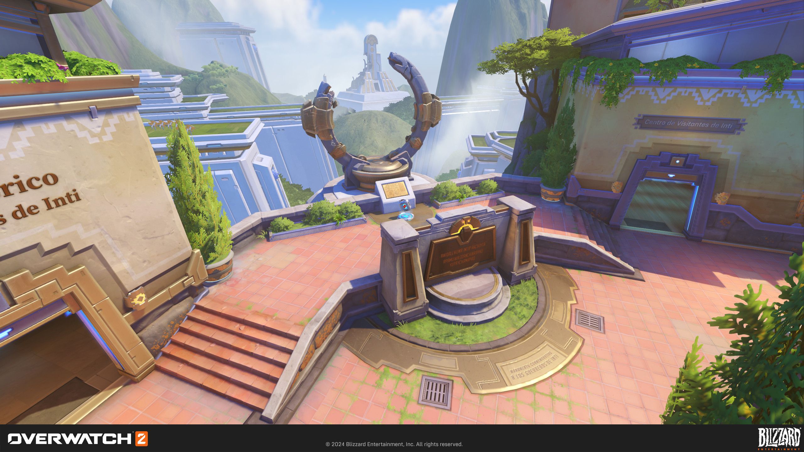 This is near the mid-way point of the map. I constructed elements in the foreground environment. One important detail here is that the broken circular artifact created an oculus viewpoint to calling back to where Ilari's breakout event took place!