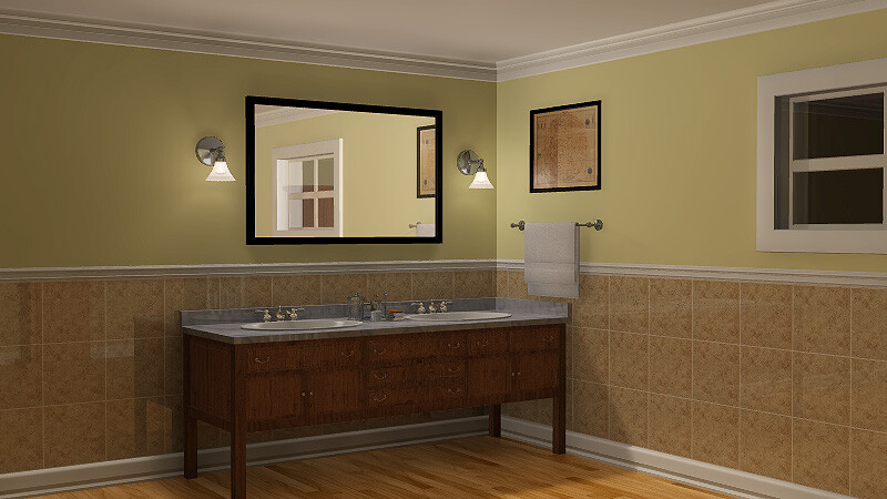 Bathroom fixtures, sink cabinet