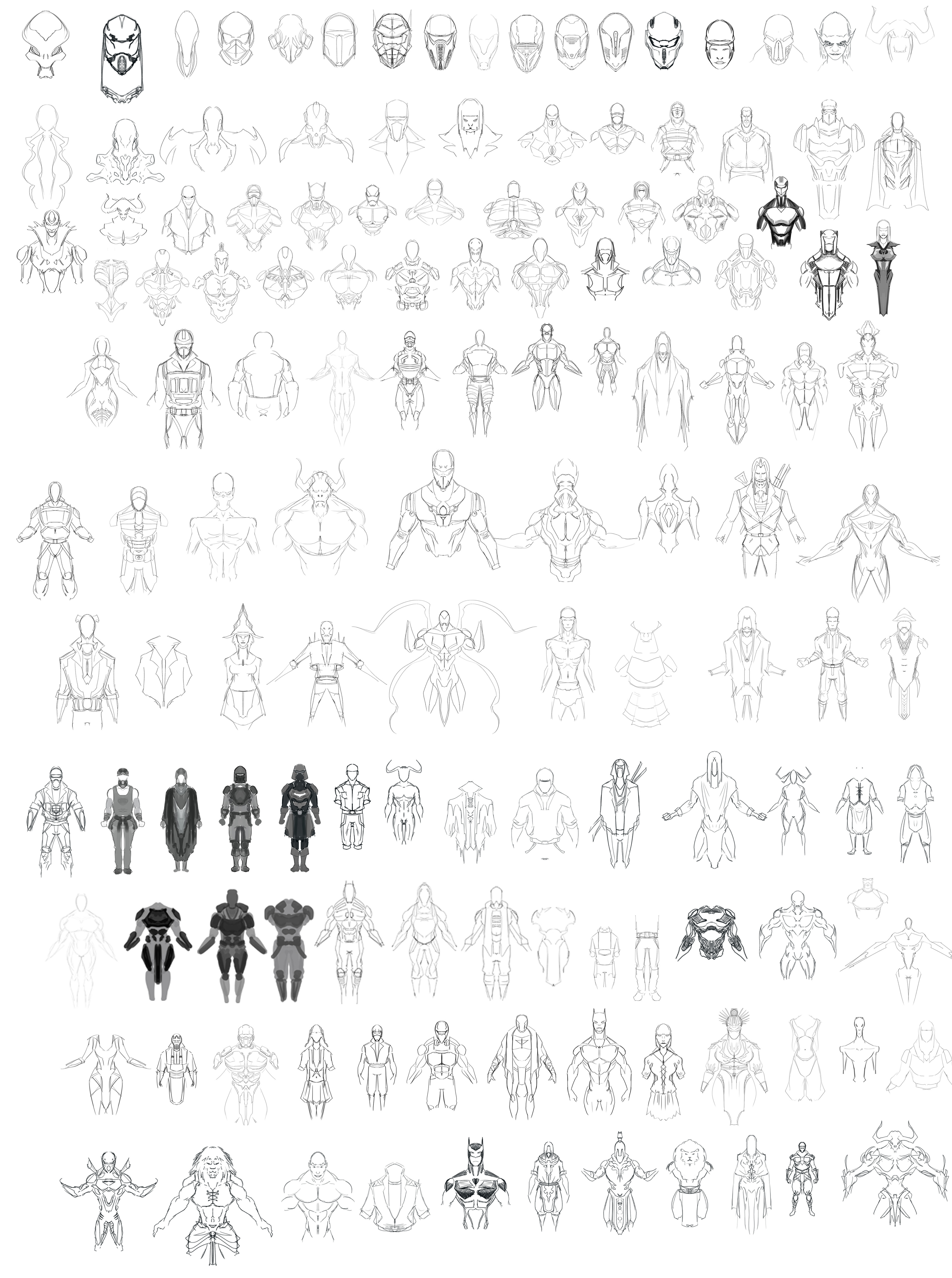 Some drawings from Imagination from my dailies. trying to come-up with new shape design, very abstract approach
