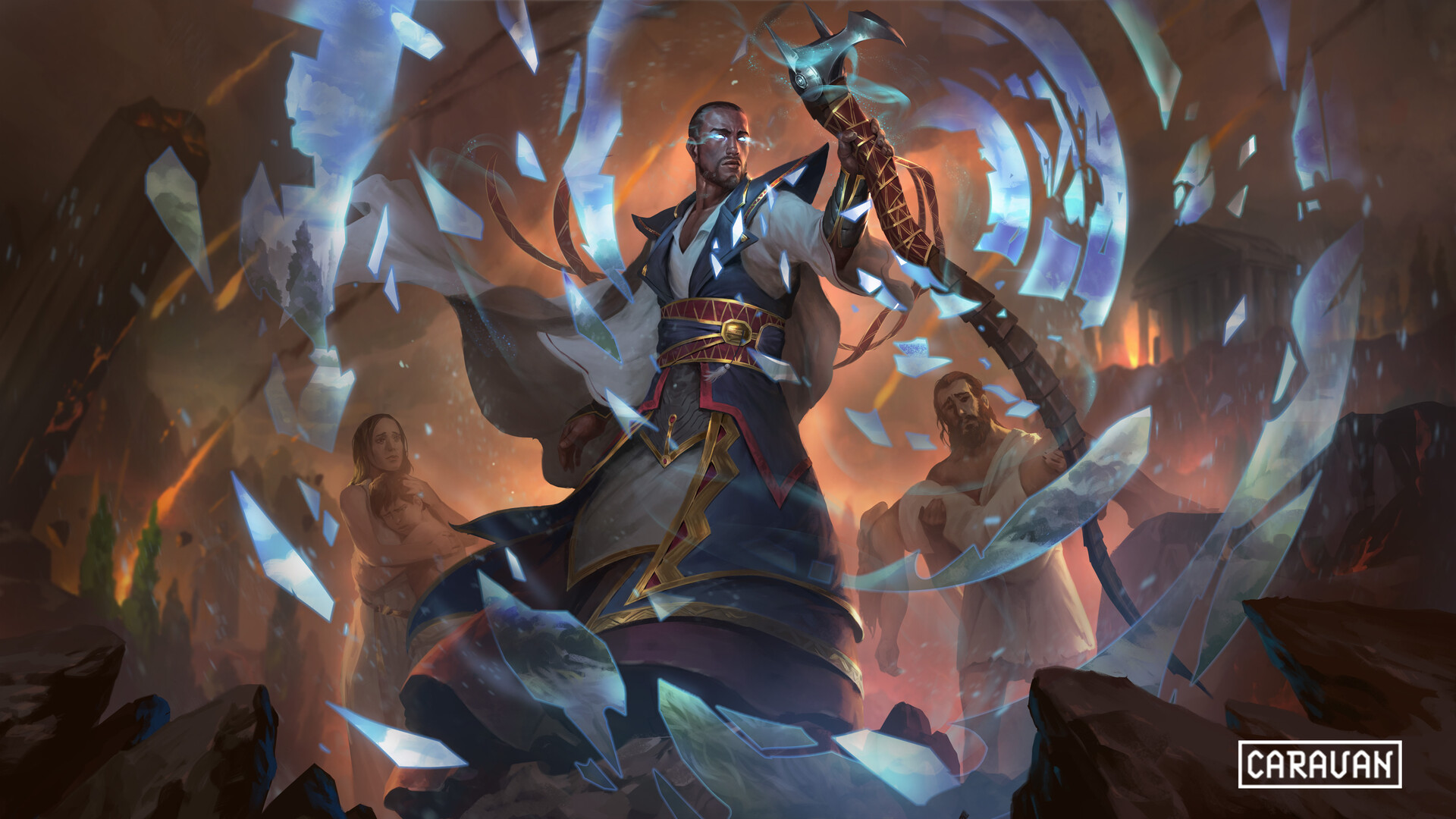 ArtStation - SMITE x Magic The Gathering: Tiamat - Teferi Akosa, image size:1920x1080