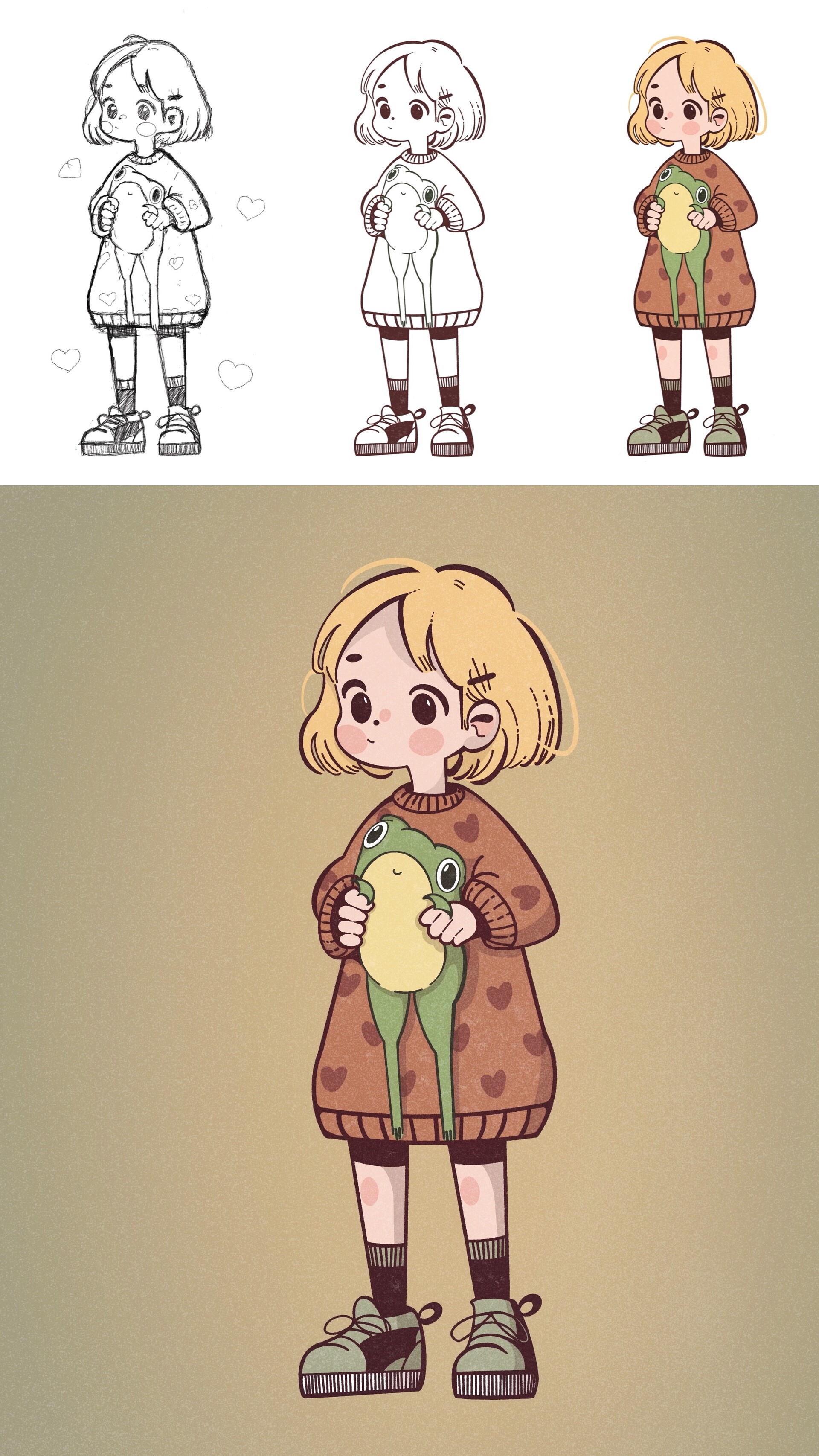 ArtStation - Girl with a frog