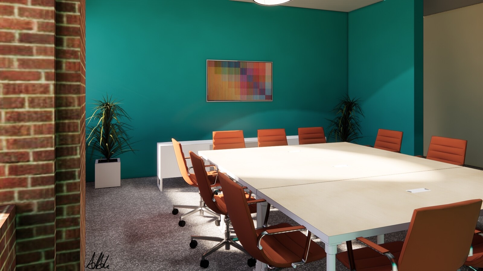 Office space renders from SketchUp copyright Alberta Ali