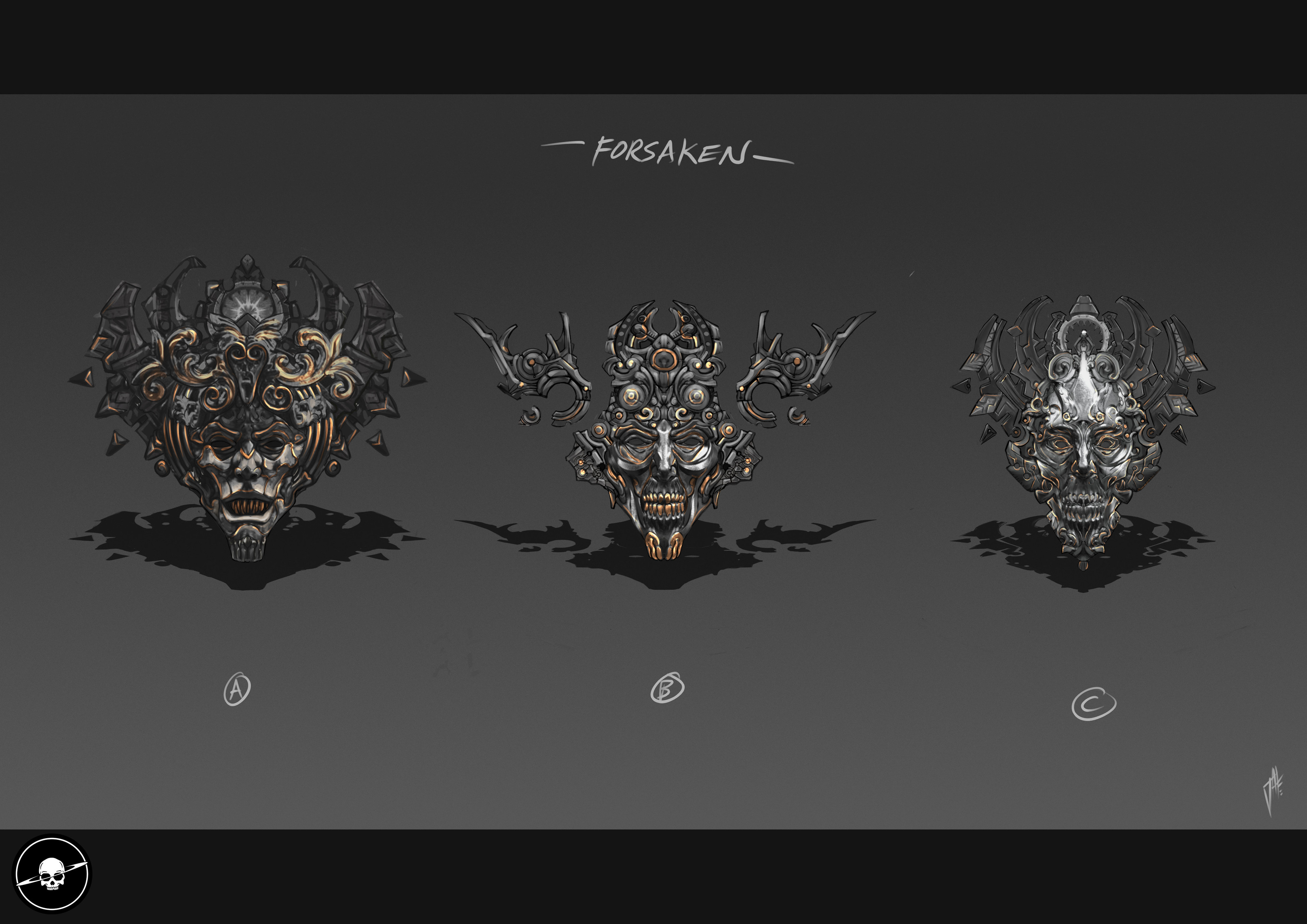 Forsaken mask colour break ups suggested.