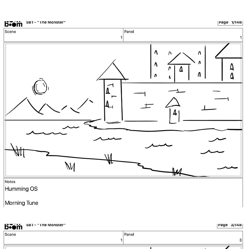 "The Monster" Storyboards