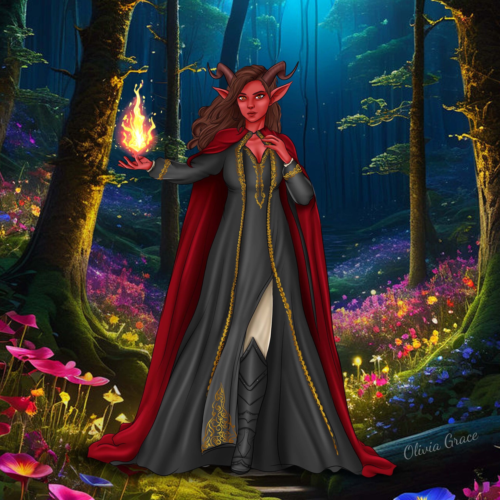 ArtStation Valaria Ironwood dnd character artwork.