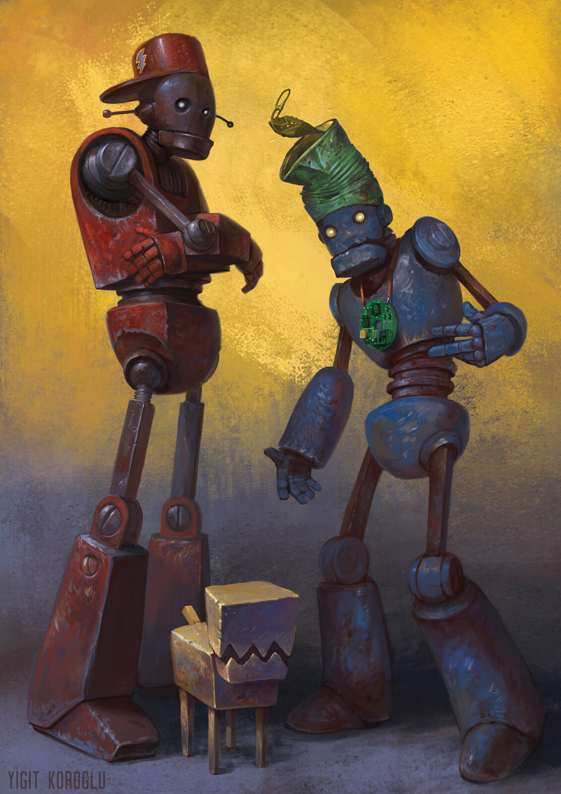 Yoyo Joe ( left ) , Wido ( right ) , Ziggy, getting ready for their next gig