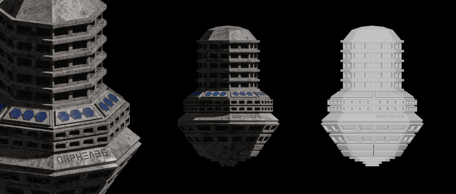 Modeling of the spaceship