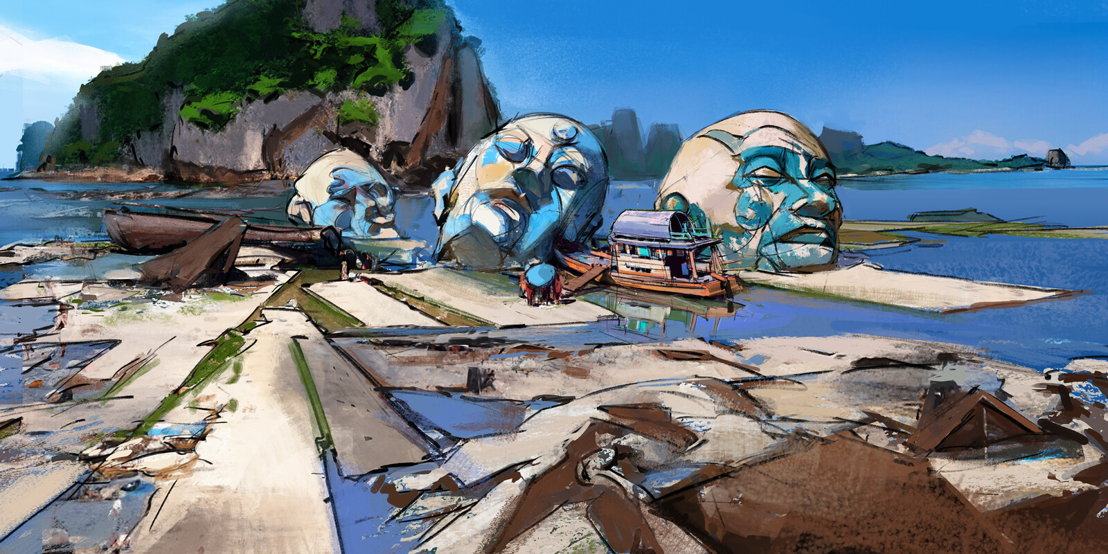 Blue Sculptures