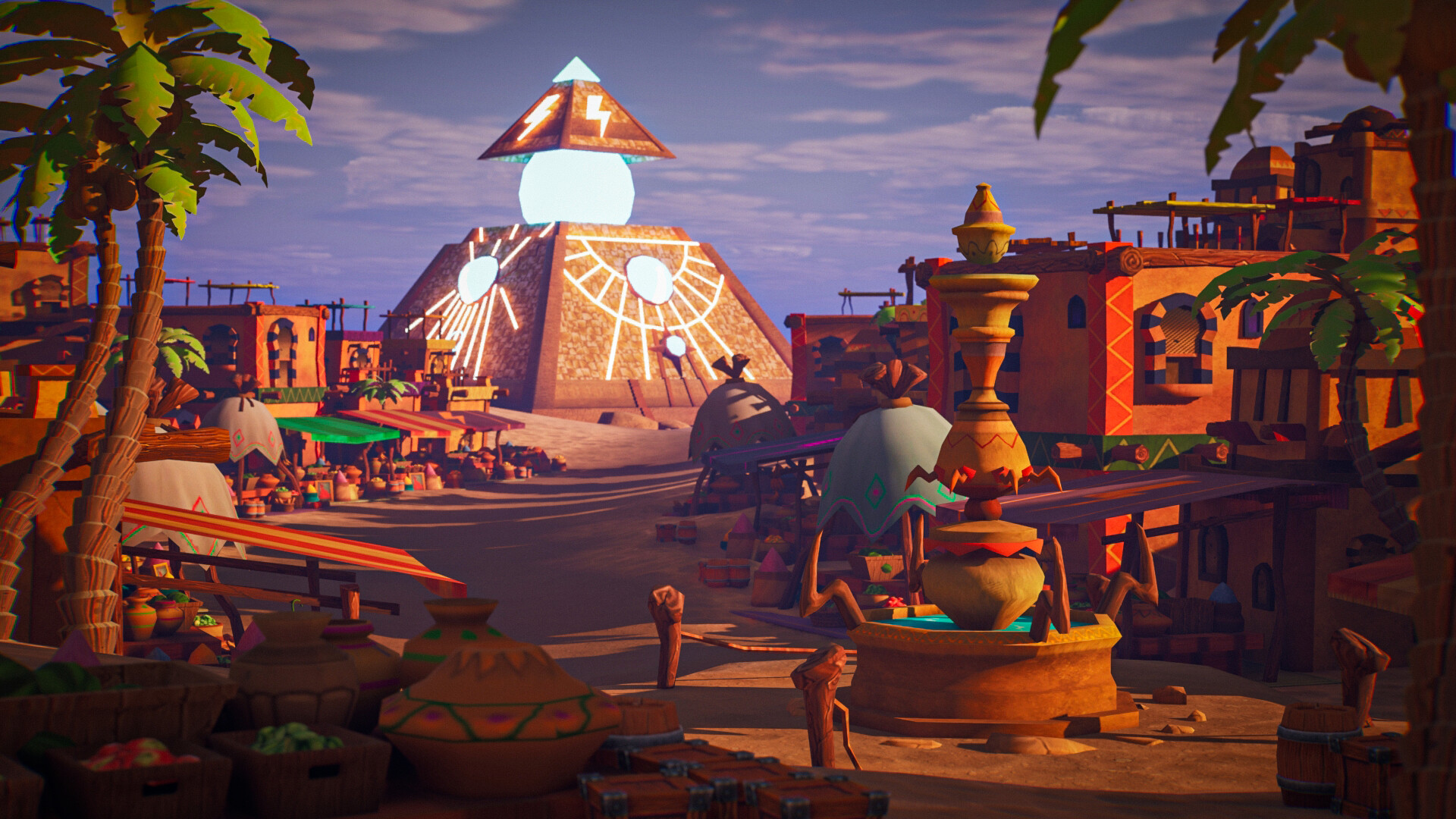 ArtStation - Stylized Market Scene for Mobile Game