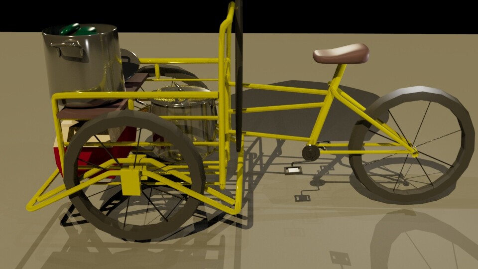 ArtStation triciclo de tamales en maya