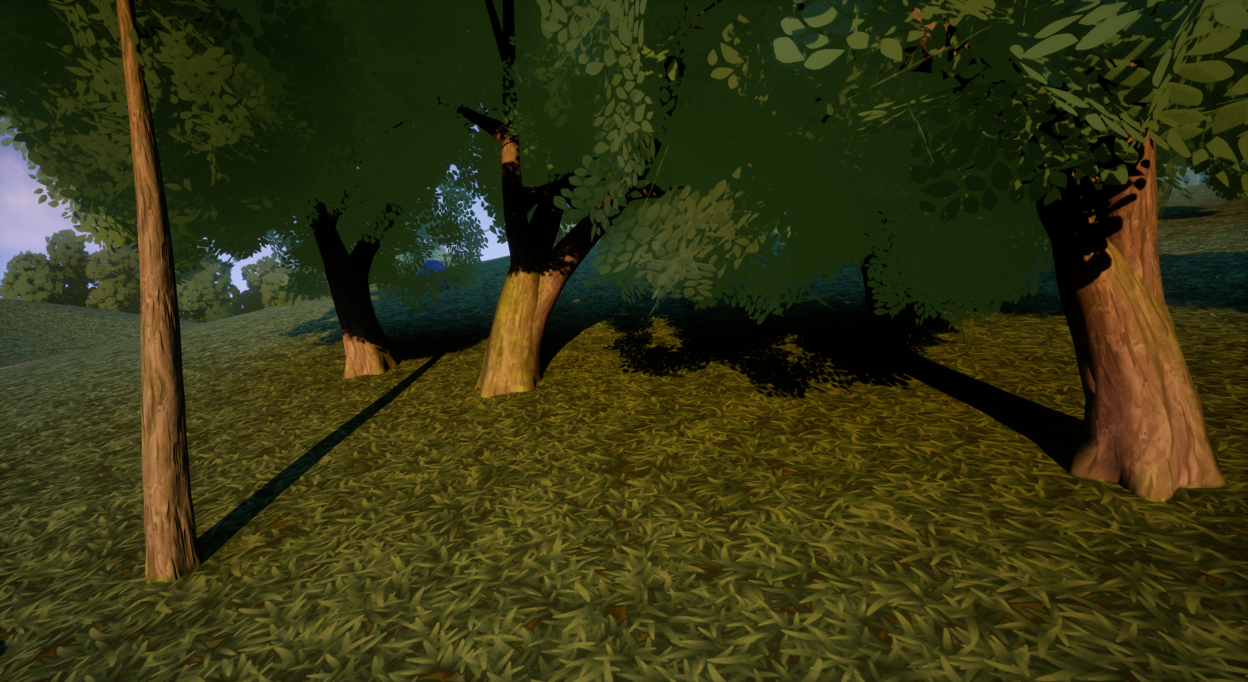 UE5 shot with some trees created with TreeIt. The material blends with some moss textures and has a RVT setup that helps the trees blend into the terrain. 