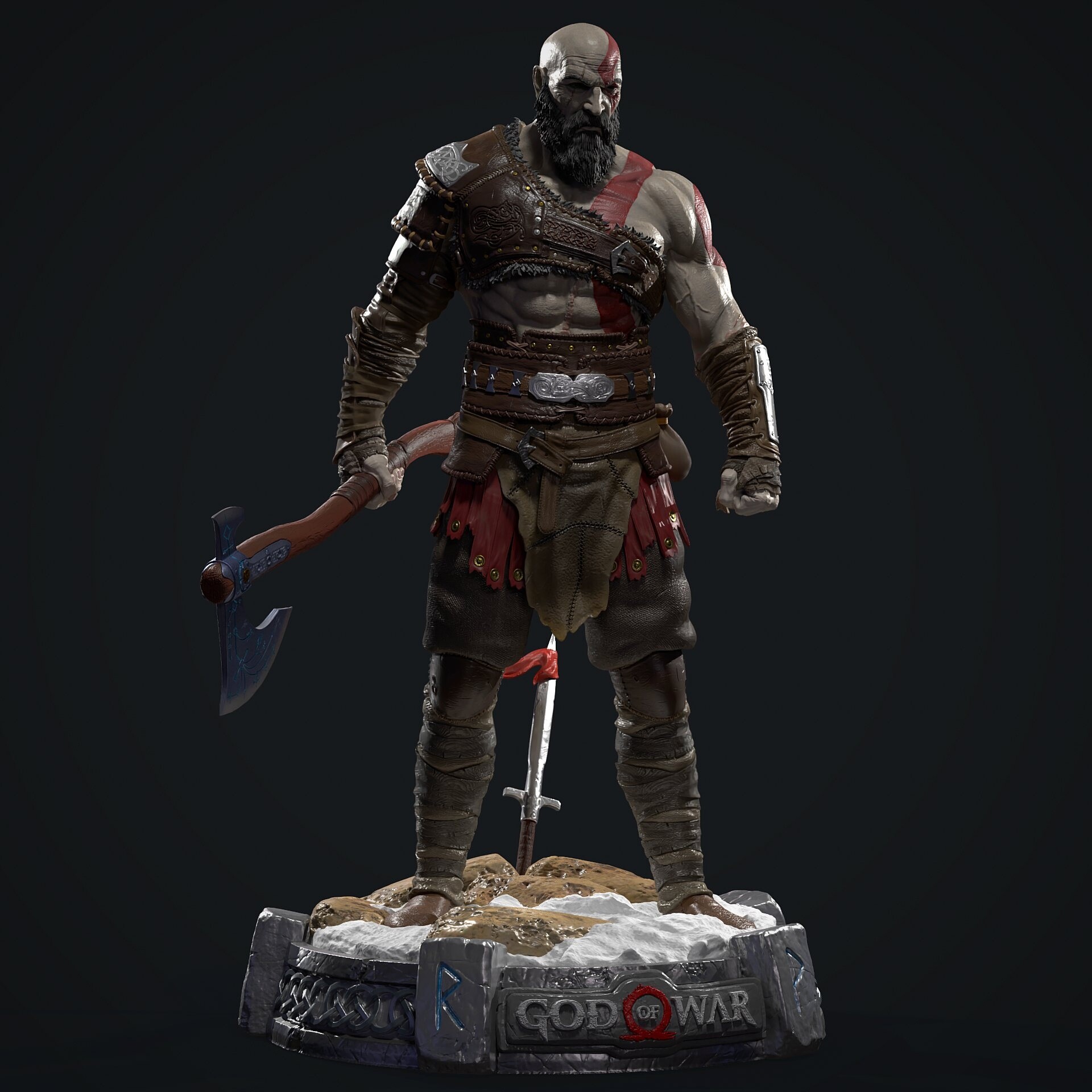 ArtStation - Kratos, God of War