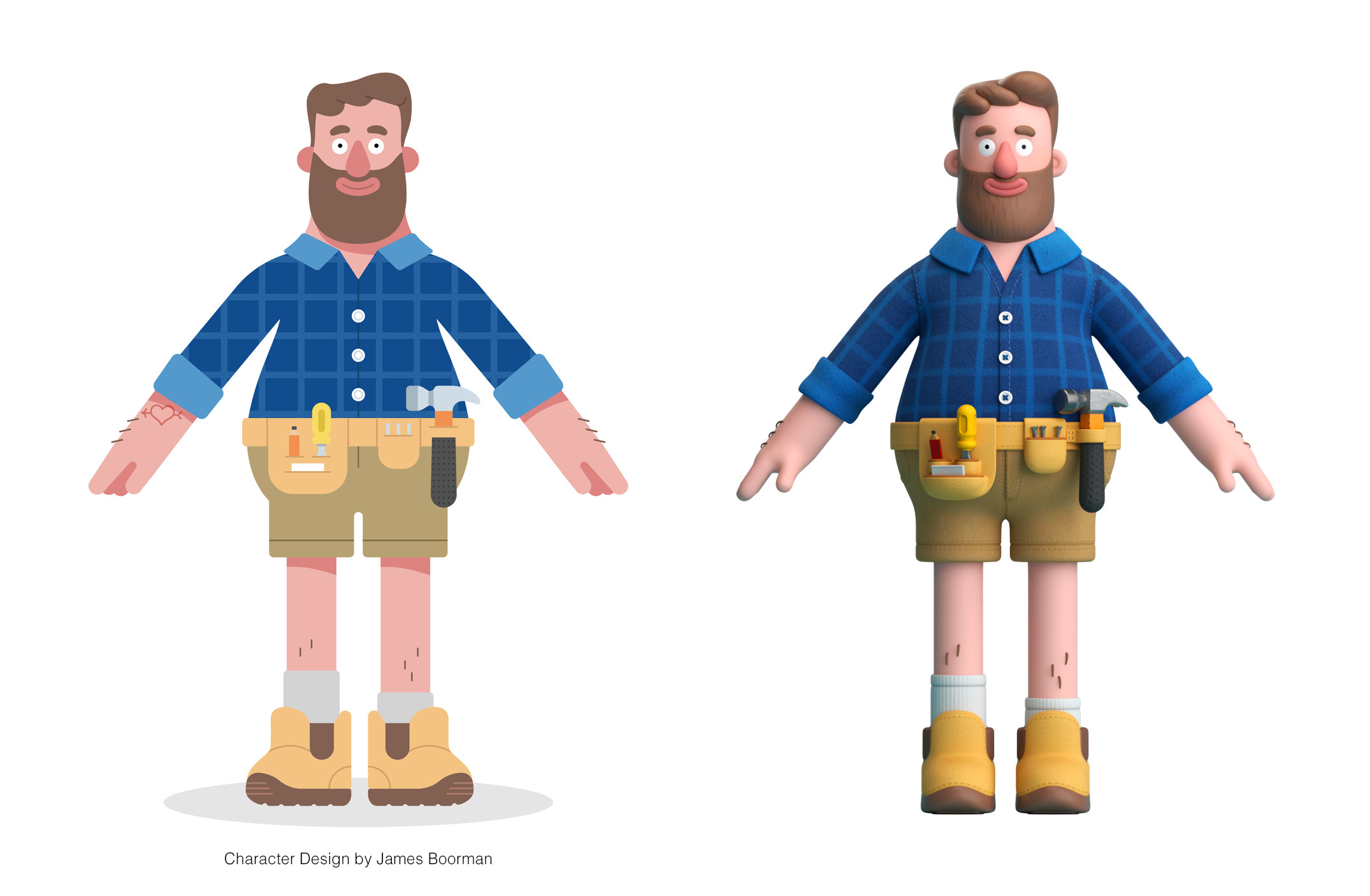 2D Design to 3D Character