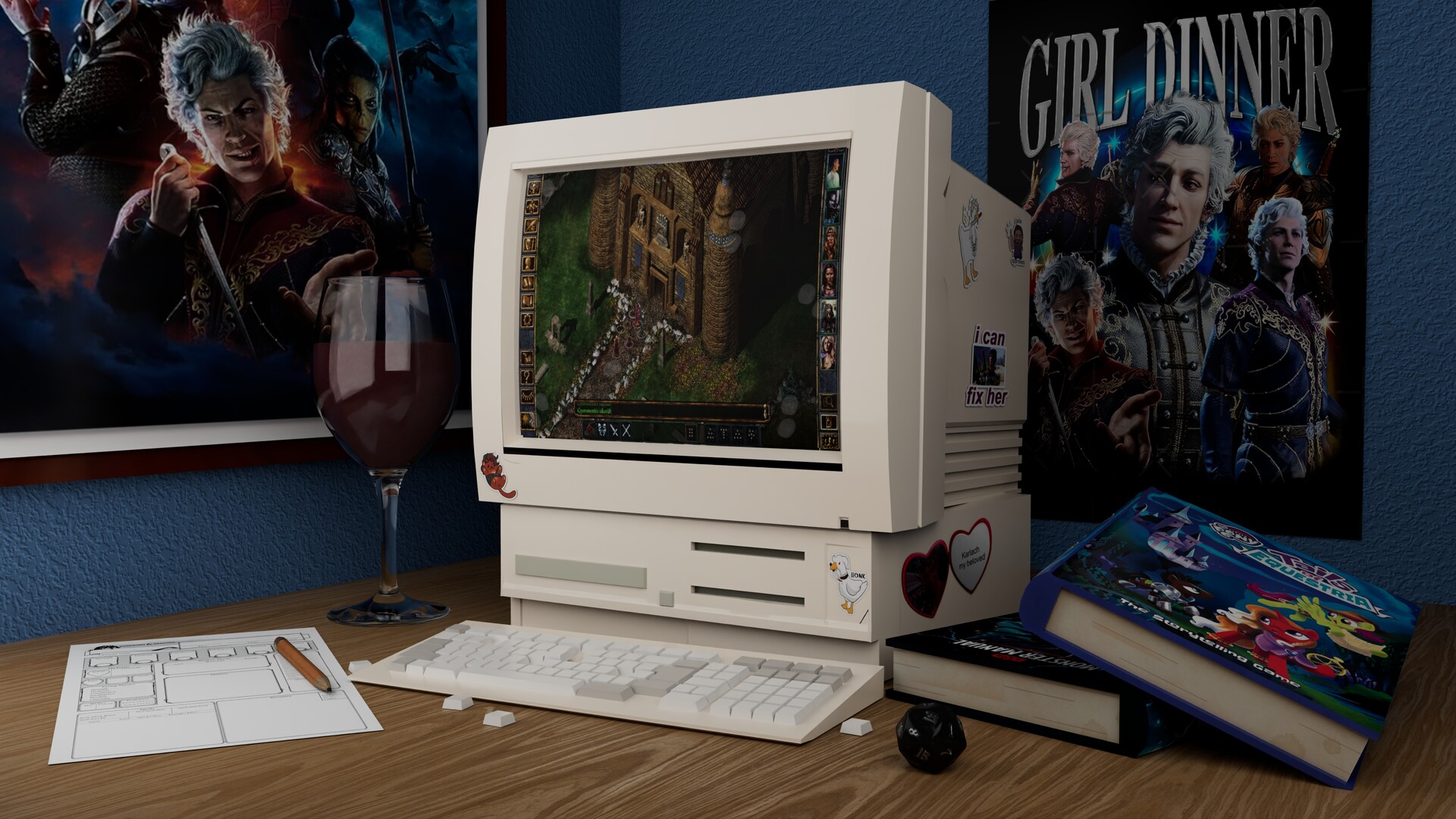 ArtStation - Old Pc Baldur's Gate Render